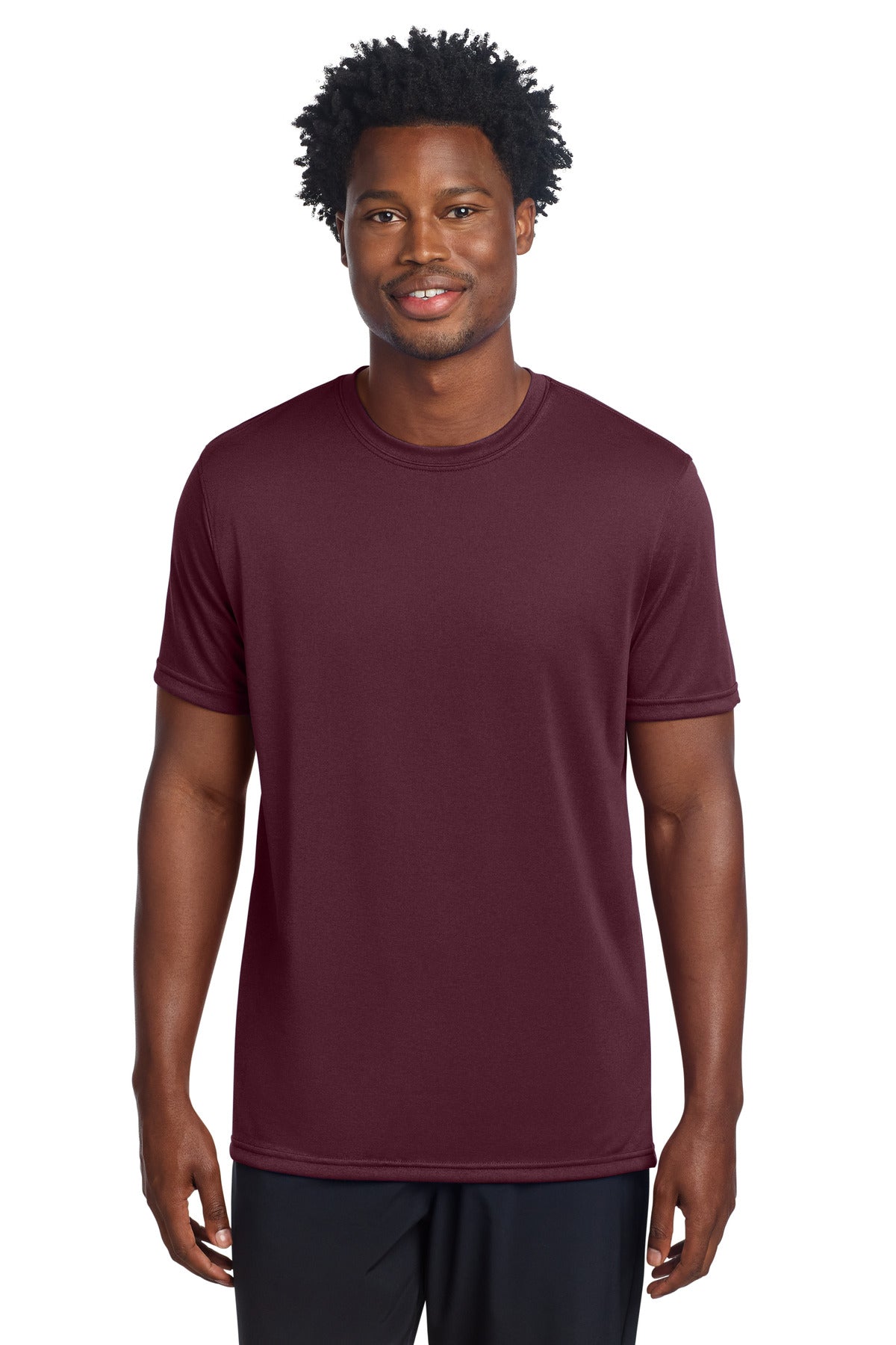 Custom Maroon Echo Tee ST760, personalized by SanCanDo Swag in Argyle, TX