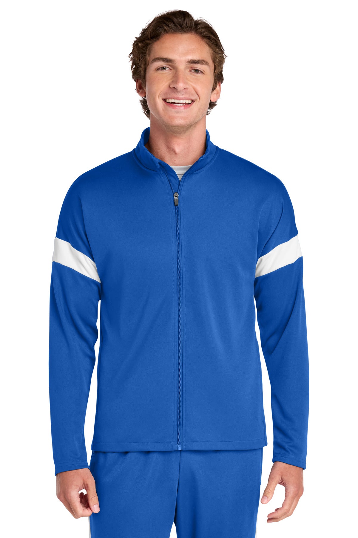 Custom True Royal/ White Travel Full-Zip Jacket ST800, personalized by SanCanDo Swag in Argyle, TX