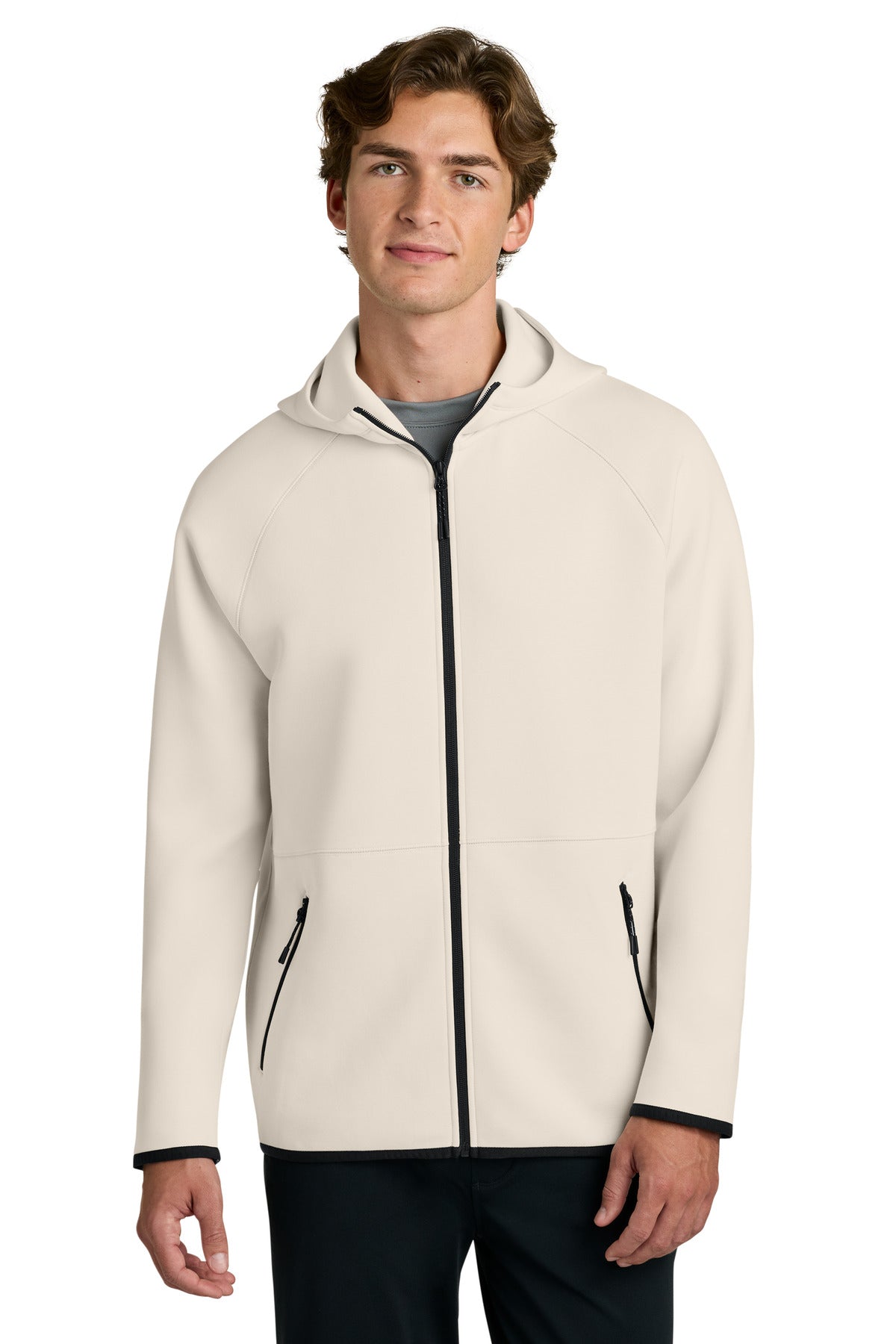 Custom Ecru Phenom Full-Zip Hoodie ST840, personalized by SanCanDo Swag in Argyle, TX