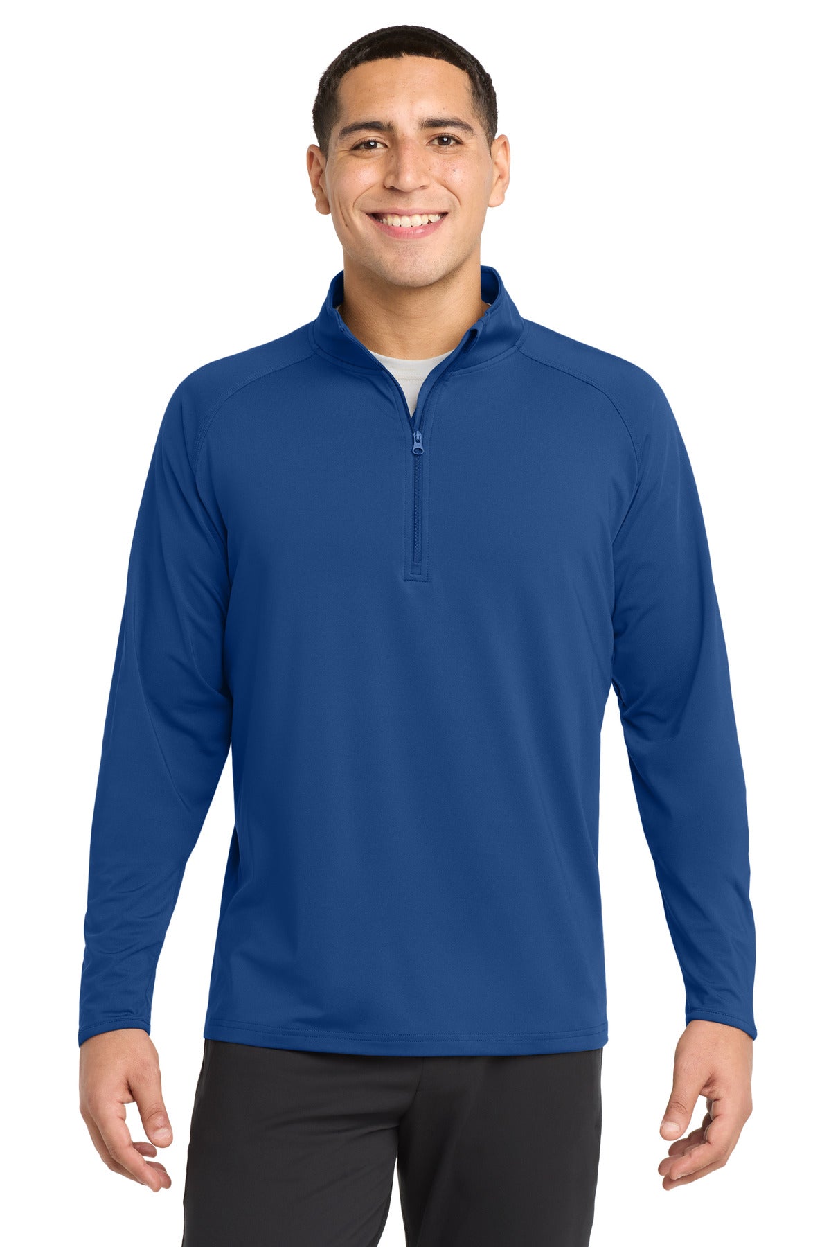 Custom True Royal Sport-Wick Stretch 1/4-Zip Pullover ST850, personalized by SanCanDo Swag in Argyle, TX