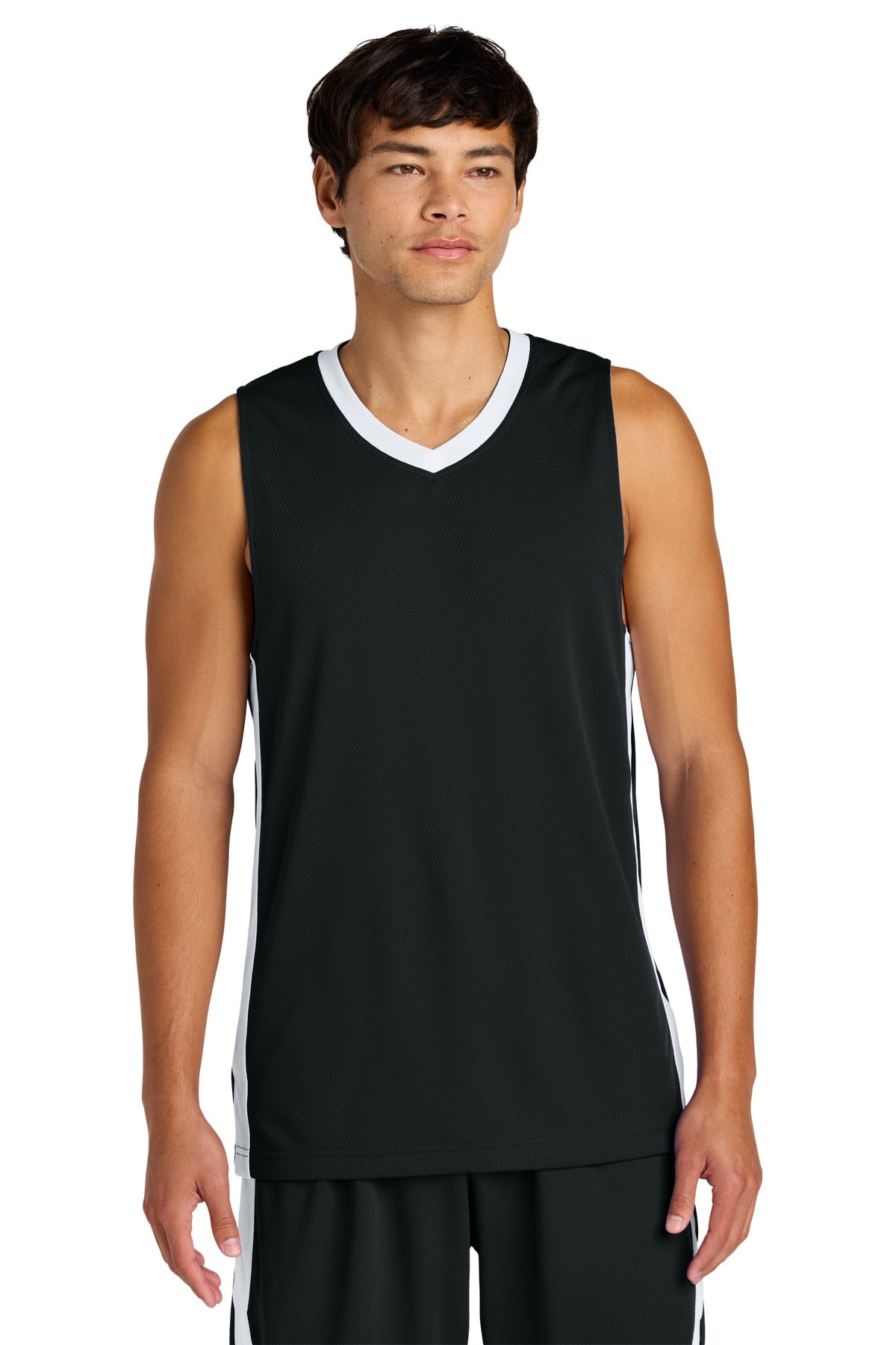 Custom Black/ White Rival Basketball Rev Jersey ST900, personalized by SanCanDo Swag in Argyle, TX