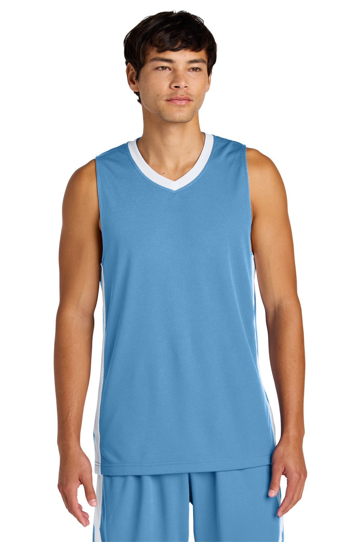 Custom Carolina Blue/ White Rival Basketball Rev Jersey ST900, personalized by SanCanDo Swag in Argyle, TX