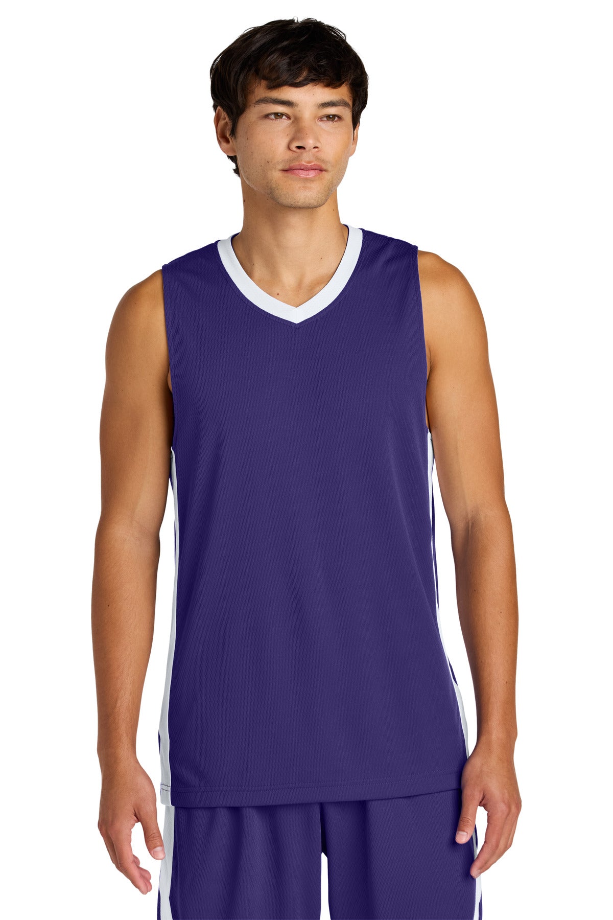 Custom Purple/ White Rival Basketball Rev Jersey ST900, personalized by SanCanDo Swag in Argyle, TX