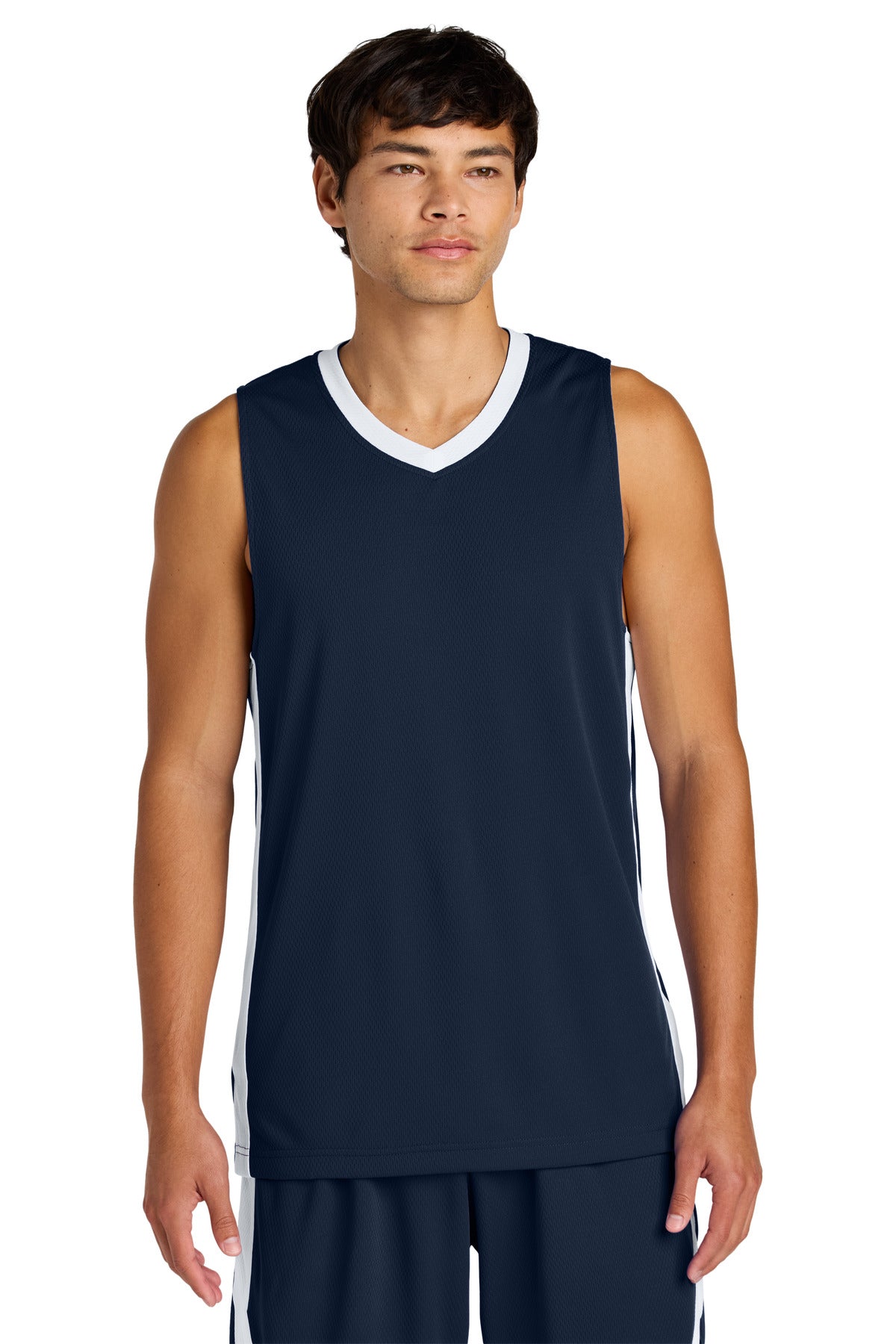 Custom True Navy/ White Rival Basketball Rev Jersey ST900, personalized by SanCanDo Swag in Argyle, TX