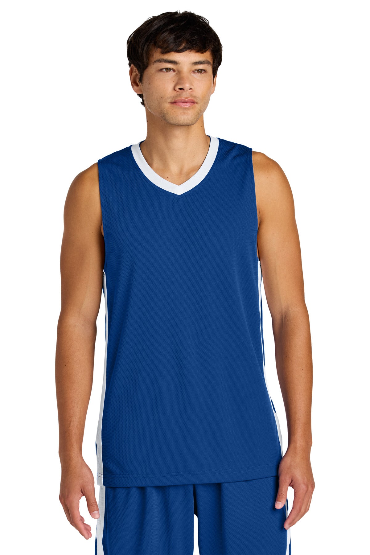 Custom True Royal/ White Rival Basketball Rev Jersey ST900, personalized by SanCanDo Swag in Argyle, TX