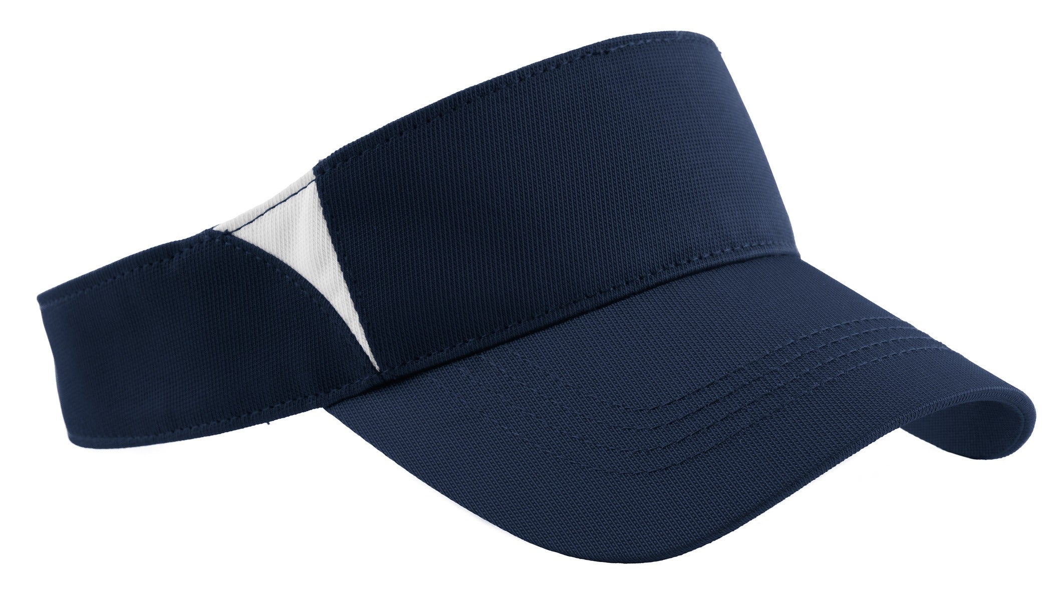 Custom True Navy/ White Dry Zone Colorblock Visor STC13, personalized by SanCanDo Swag in Argyle, TX