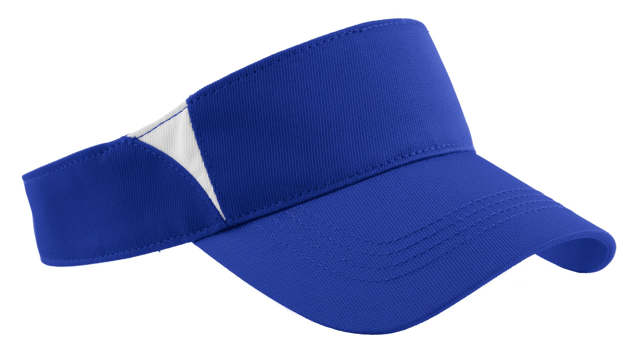Custom True Royal/ White Dry Zone Colorblock Visor STC13, personalized by SanCanDo Swag in Argyle, TX