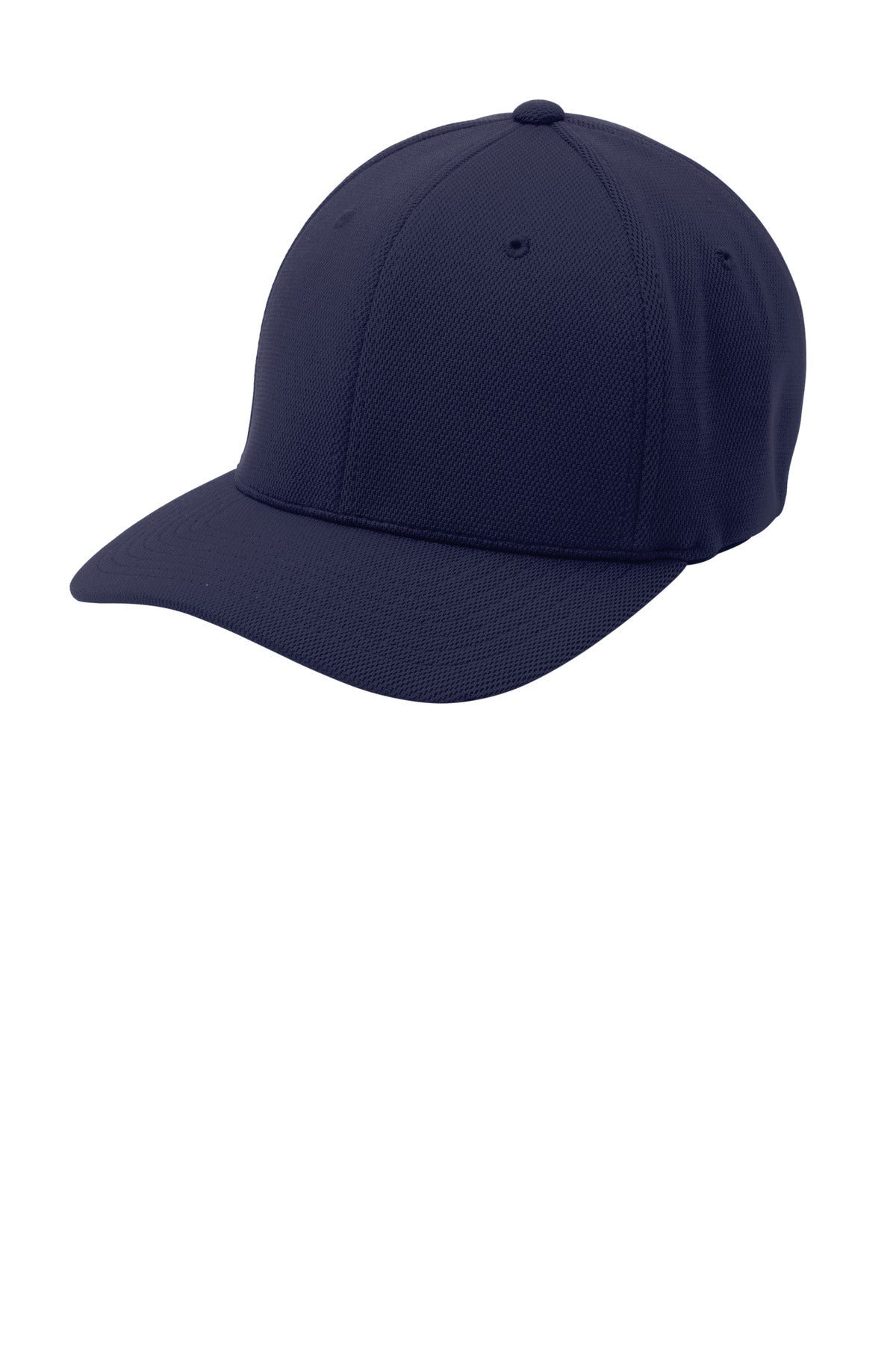 Custom True Navy Flexfit Cool & Dry Poly Block Mesh Cap STC22, personalized by SanCanDo Swag in Argyle, TX