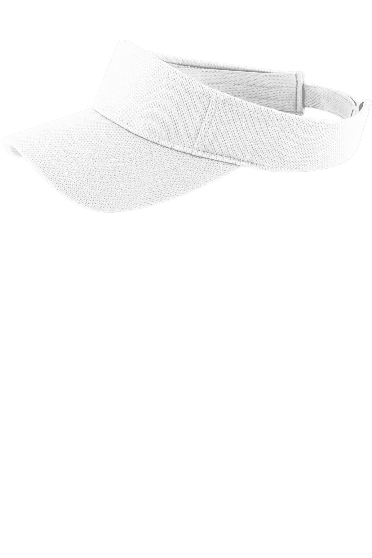 Custom White PosiCharge RacerMesh Visor STC27, personalized by SanCanDo Swag in Argyle, TX
