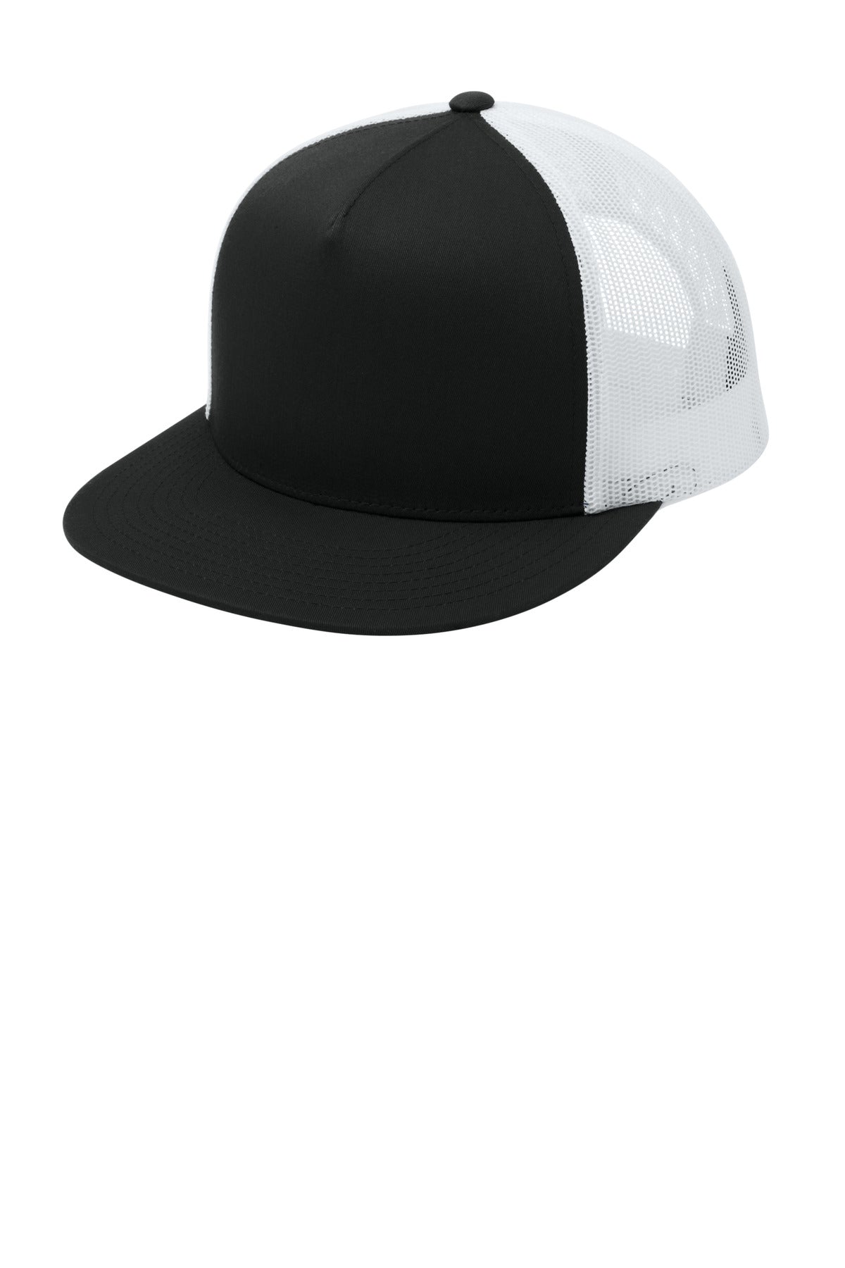 Custom Black/ White Trucker Mesh Back Cap STC38, personalized by SanCanDo Swag in Argyle, TX
