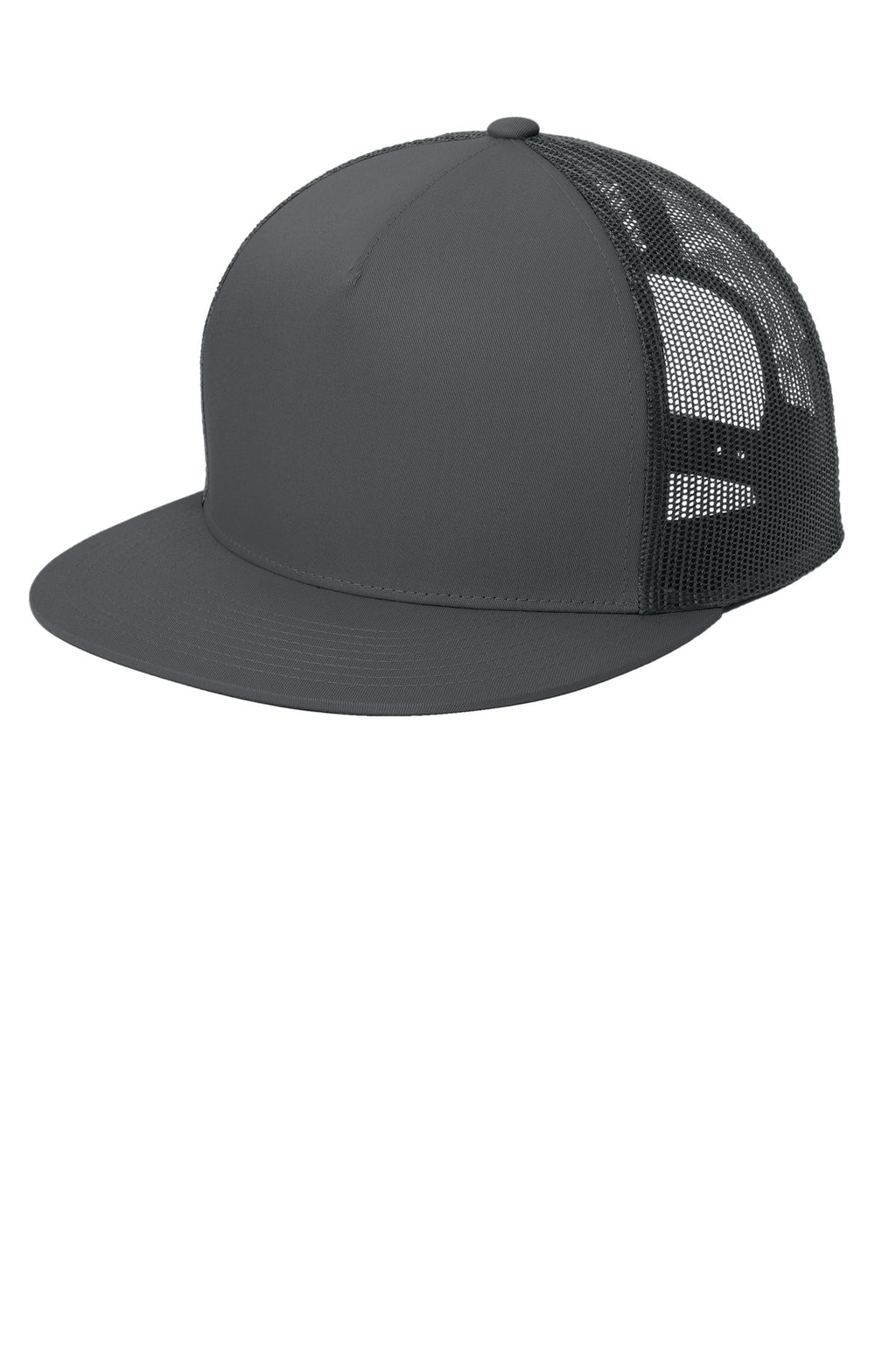 Custom Graphite/ Graphite Trucker Mesh Back Cap STC38, personalized by SanCanDo Swag in Argyle, TX