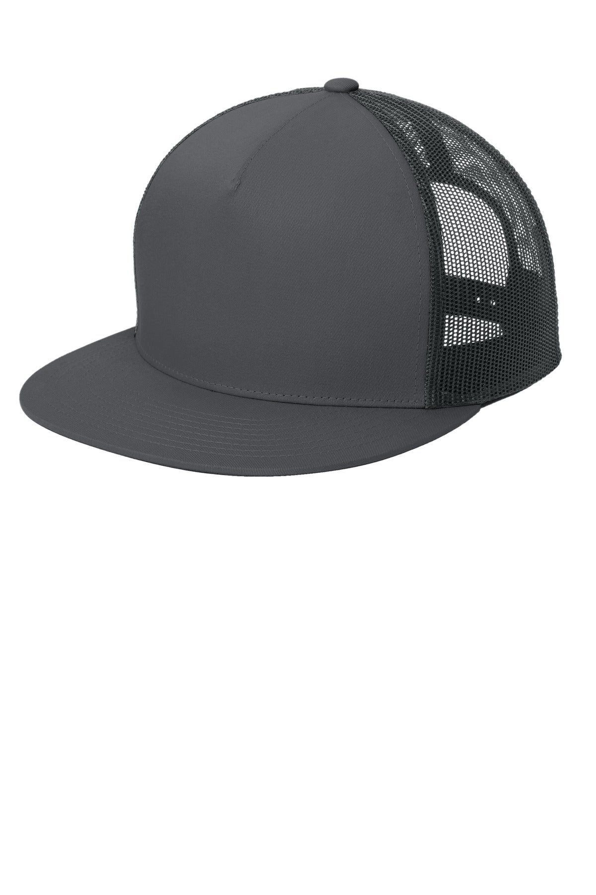 Custom Graphite/ Graphite Trucker Mesh Back Cap STC38, personalized by SanCanDo Swag in Argyle, TX