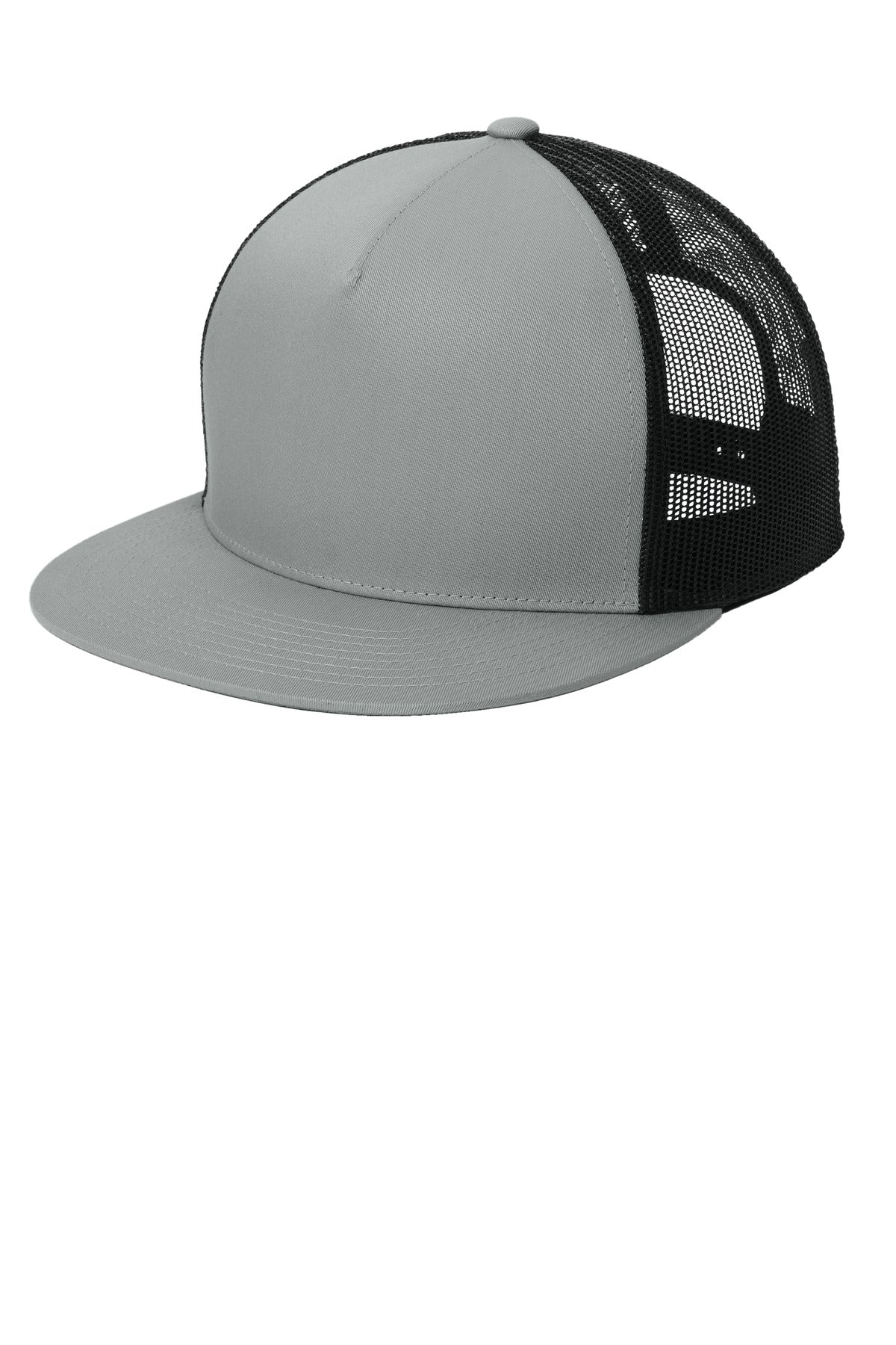 Custom Silver/ Black Trucker Mesh Back Cap STC38, personalized by SanCanDo Swag in Argyle, TX
