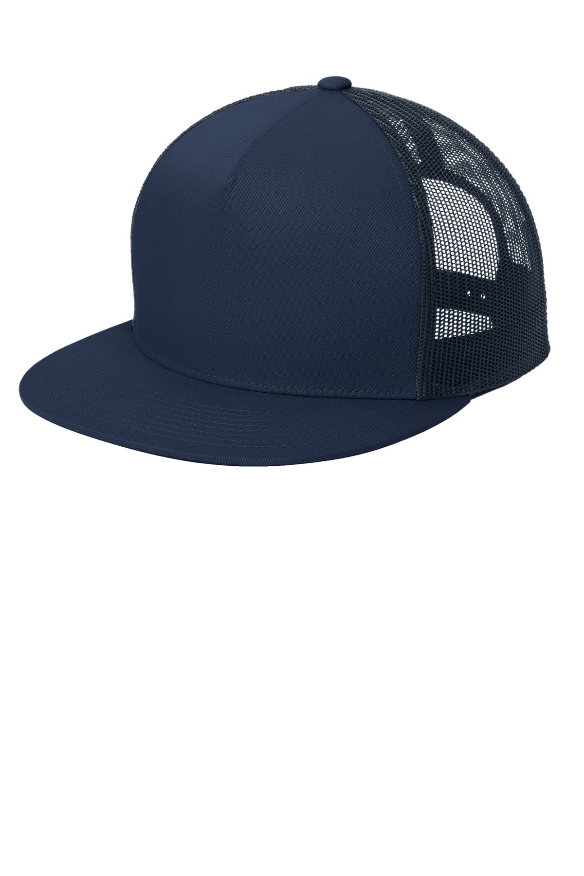 Custom True Navy/ True Navy Trucker Mesh Back Cap STC38, personalized by SanCanDo Swag in Argyle, TX