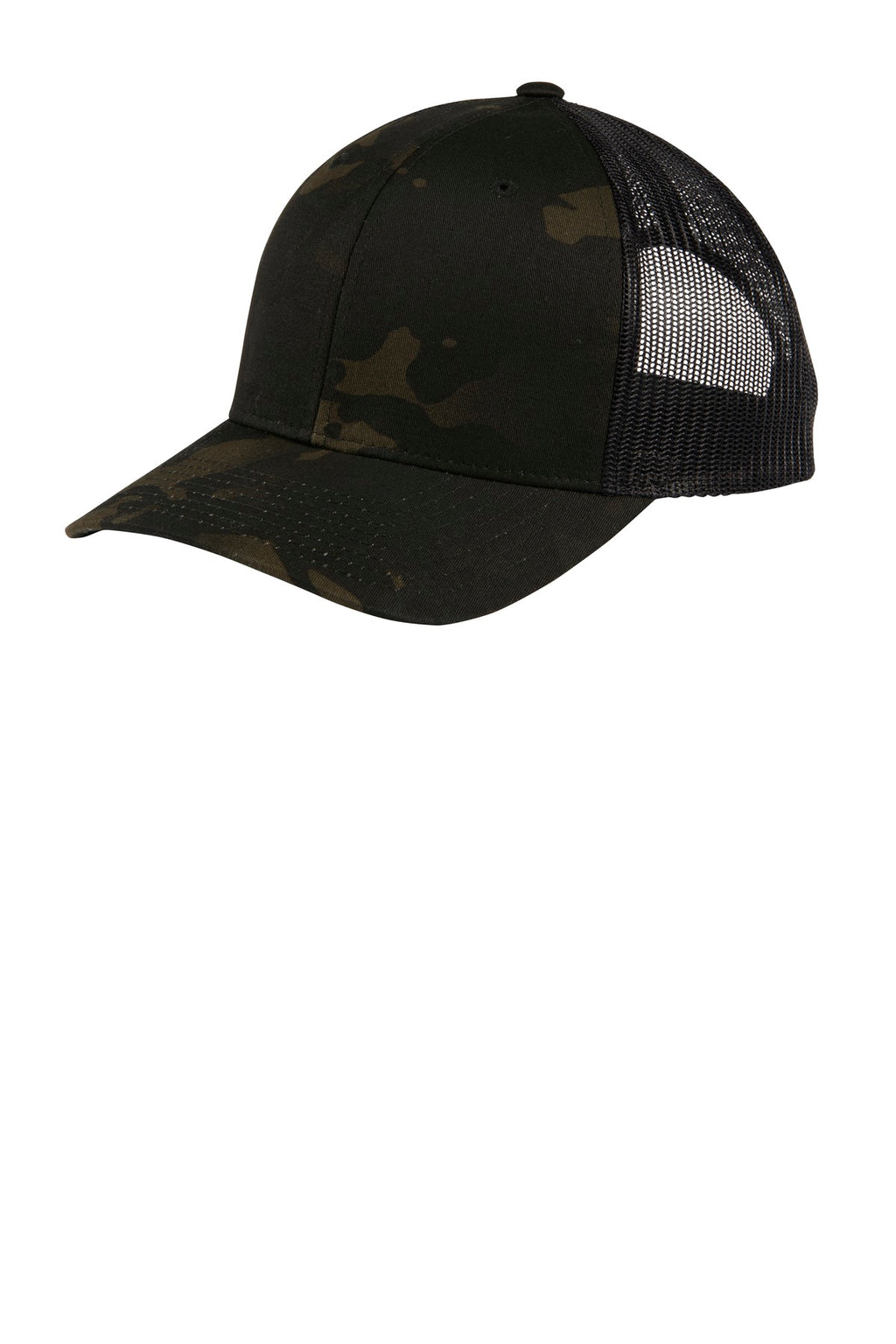 Custom Multicam Black YP Classics Retro Trucker Cap STC39, personalized by SanCanDo Swag in Argyle, TX