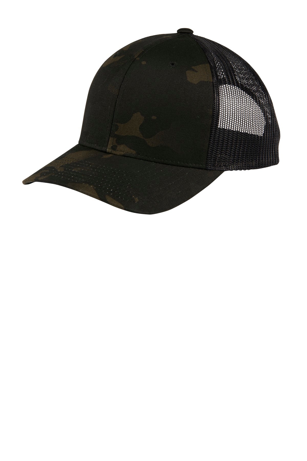 Custom Multicam Black YP Classics Retro Trucker Cap STC39, personalized by SanCanDo Swag in Argyle, TX