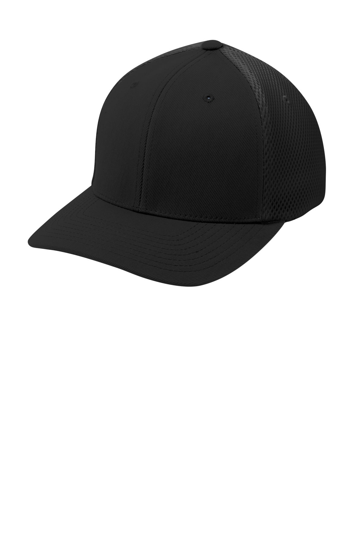Custom Black/ Black Flexfit Air Mesh Back Cap STC40, personalized by SanCanDo Swag in Argyle, TX