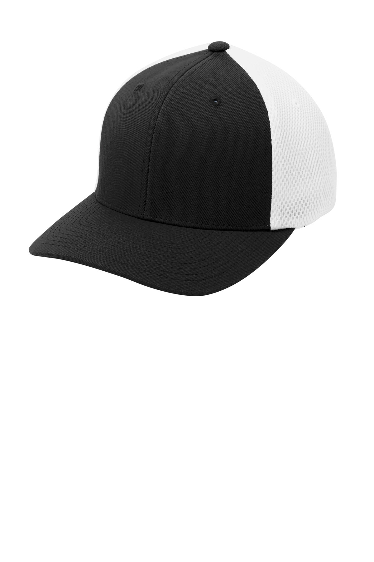 Custom Black/ White Flexfit Air Mesh Back Cap STC40, personalized by SanCanDo Swag in Argyle, TX