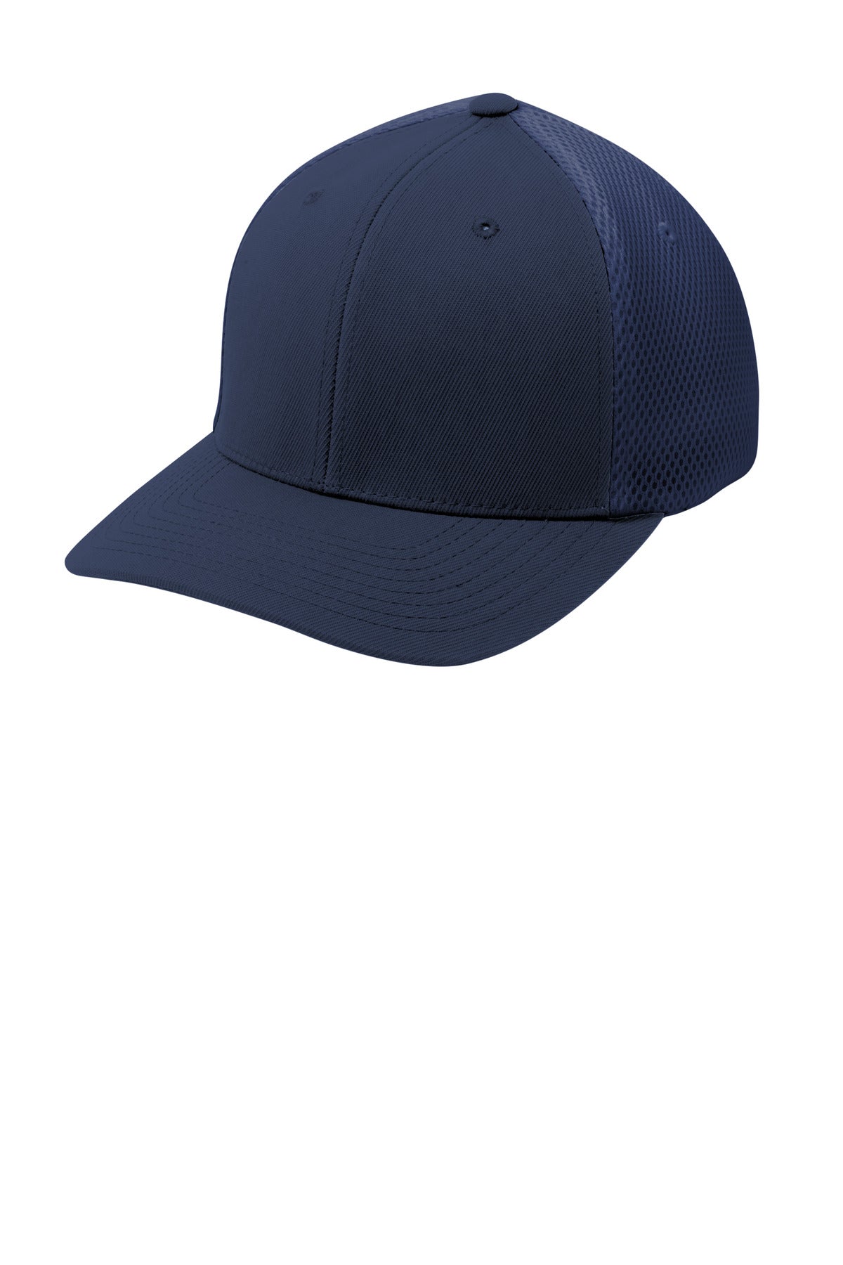 Custom True Navy/ True Navy Flexfit Air Mesh Back Cap STC40, personalized by SanCanDo Swag in Argyle, TX
