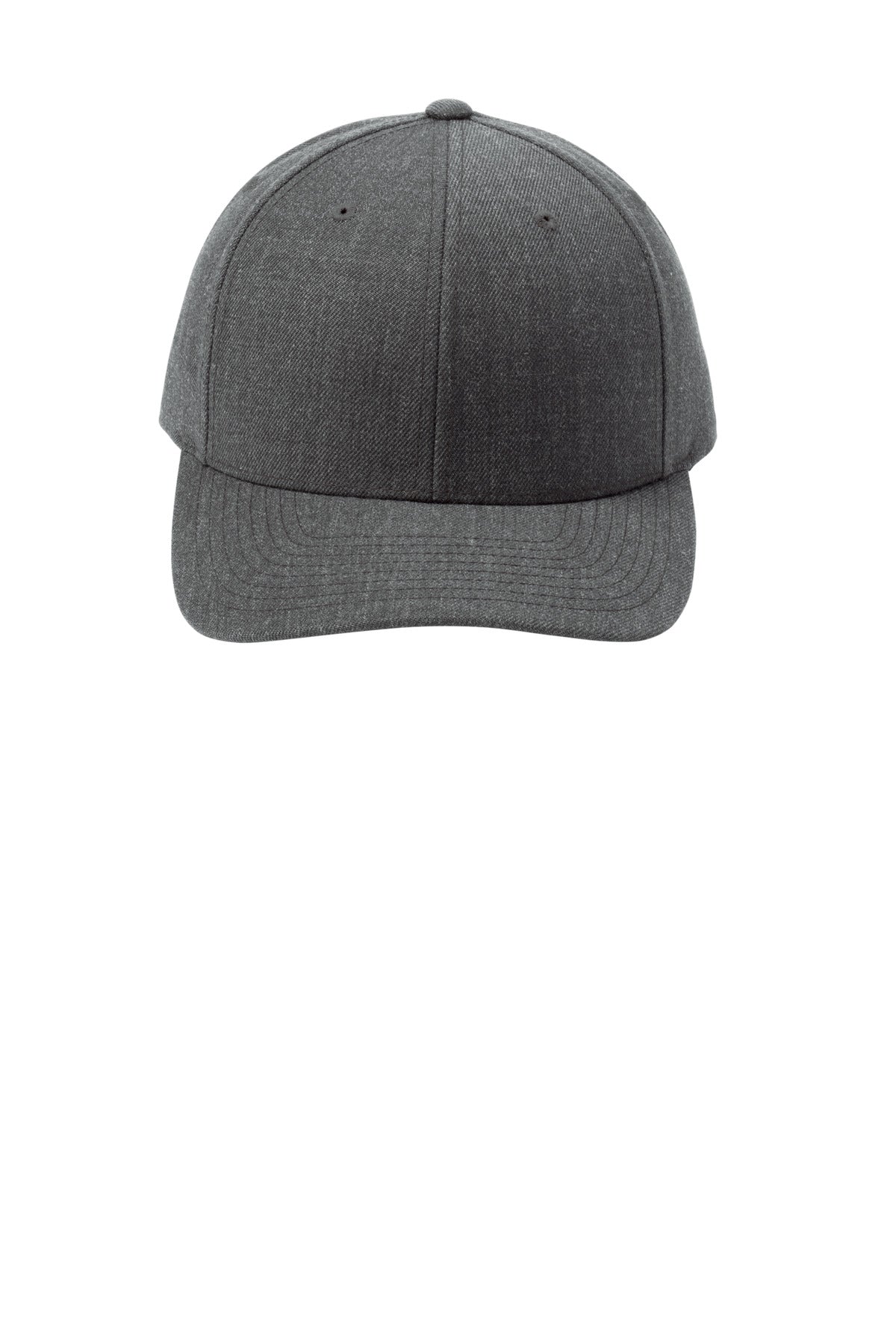 Custom Dark Heather Grey YP Classics Curve Bill Snapback Cap STC43, personalized by SanCanDo Swag in Argyle, TX