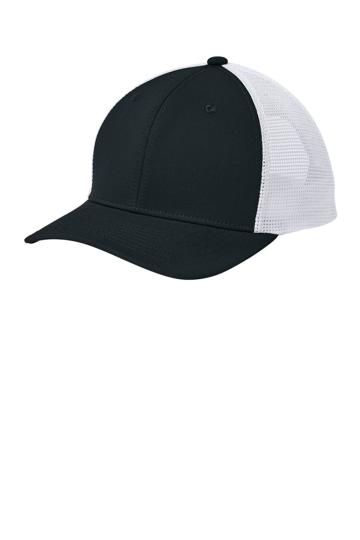 Custom Black/ White Club Trucker Cap STC46, personalized by SanCanDo Swag in Argyle, TX