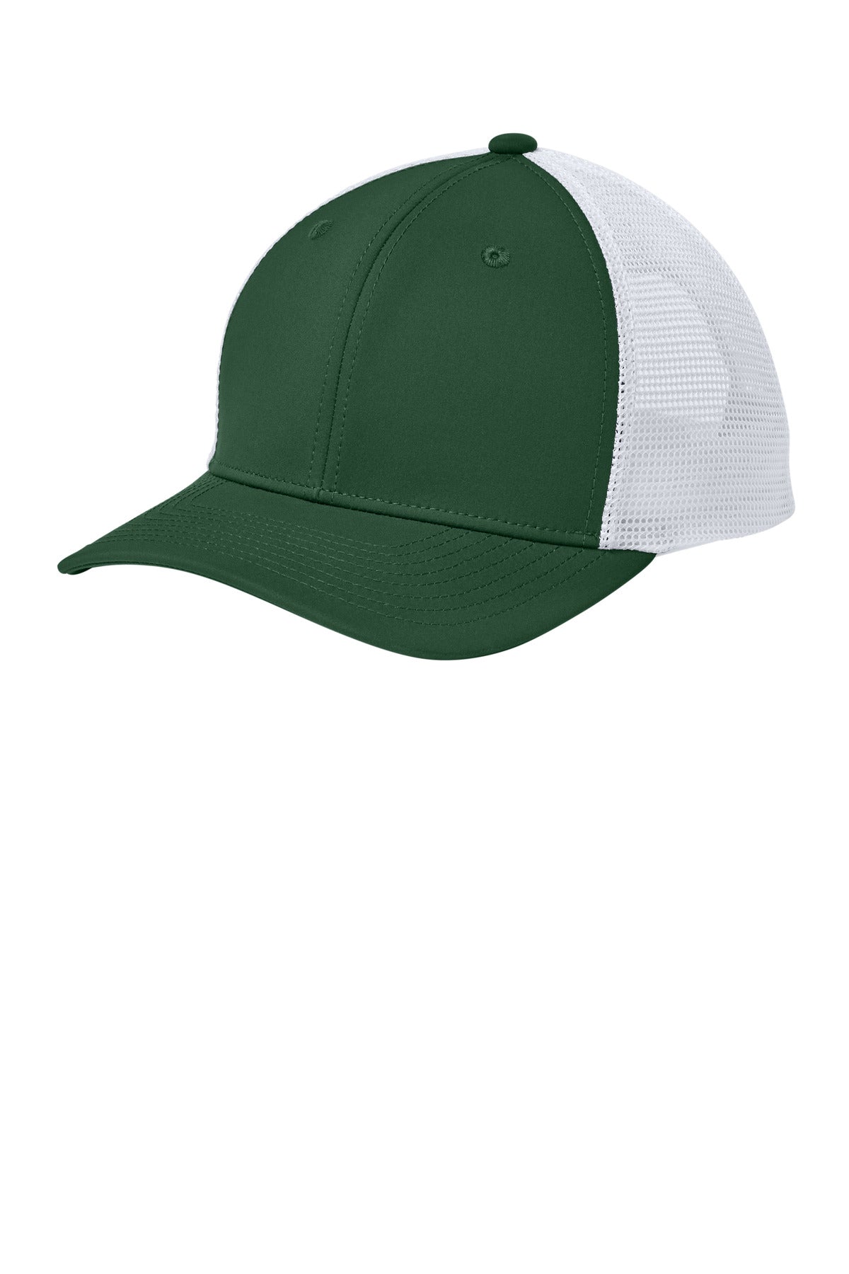 Custom Forest Green/ White Club Trucker Cap STC46, personalized by SanCanDo Swag in Argyle, TX