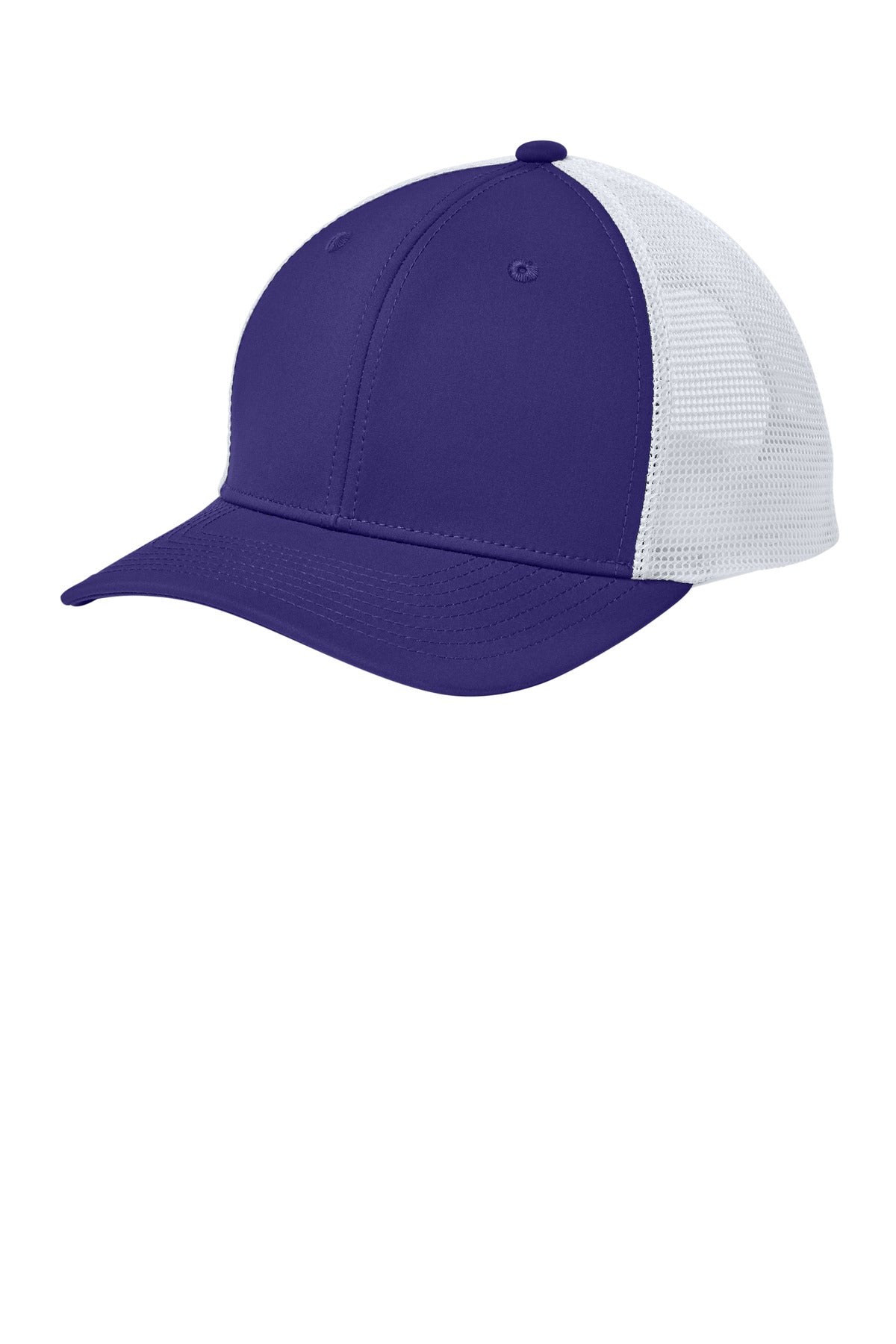 Custom Purple/ White Club Trucker Cap STC46, personalized by SanCanDo Swag in Argyle, TX
