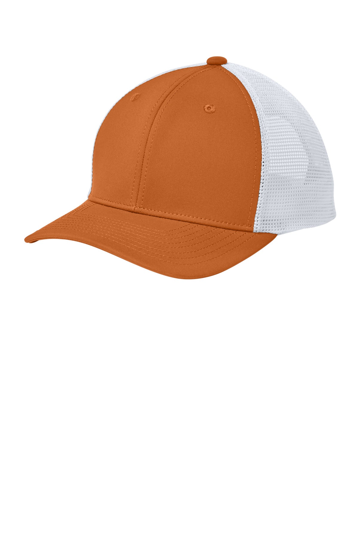Custom Texas Orange/ White Club Trucker Cap STC46, personalized by SanCanDo Swag in Argyle, TX