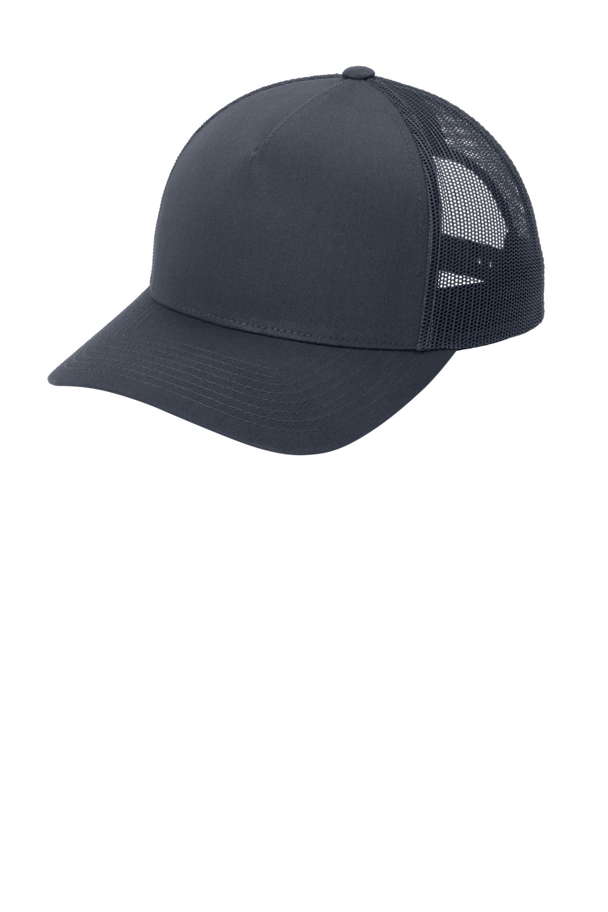 Custom Iron Grey/ Iron Grey YP Classics Retro Trucker 5-Panel Cap STC54, personalized by SanCanDo Swag in Argyle, TX