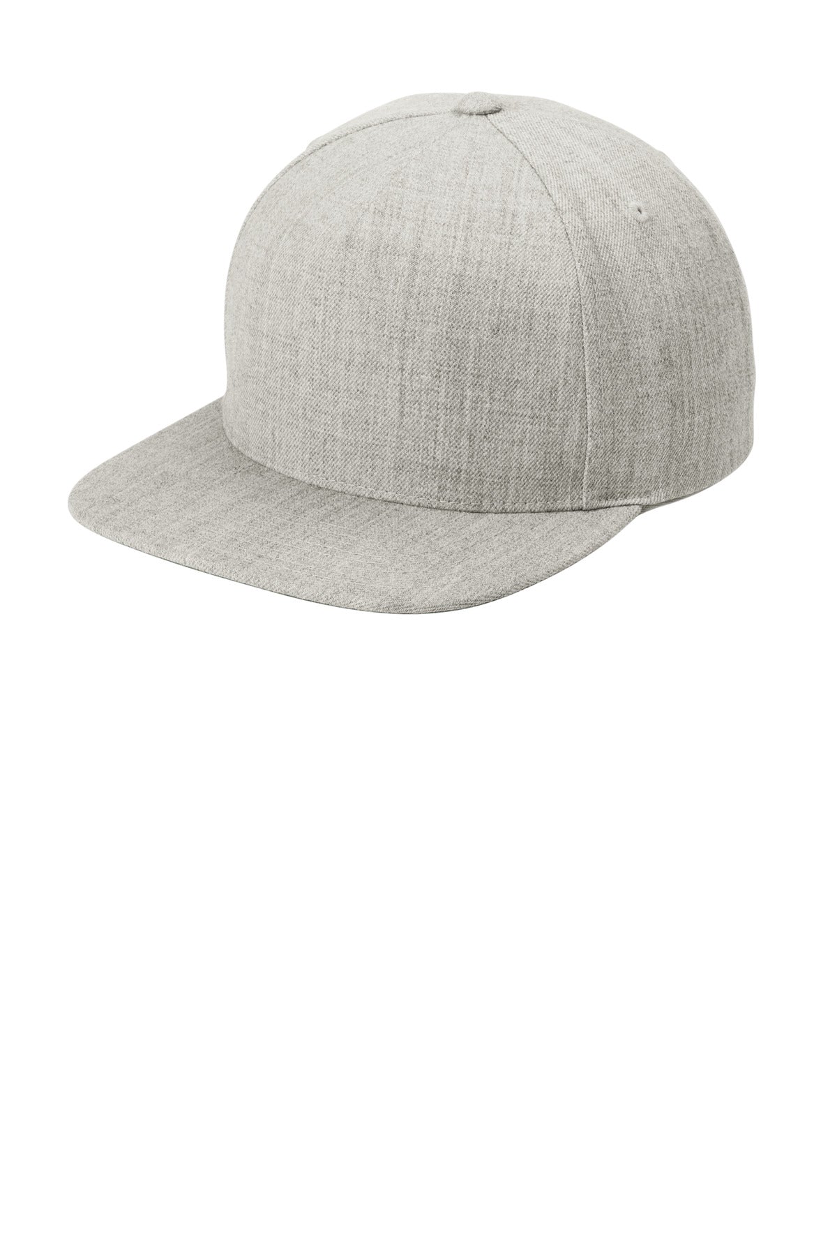 Custom Heather Grey YP Classics Premium 5-Panel Snapback Cap STC55, personalized by SanCanDo Swag in Argyle, TX