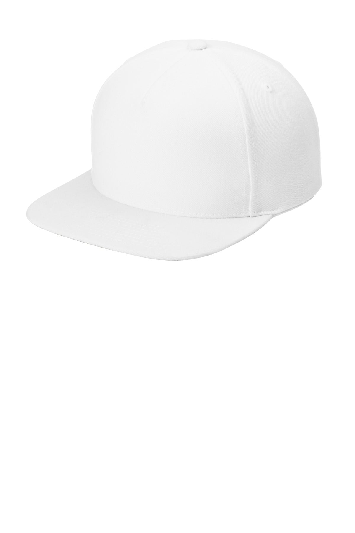 Custom White YP Classics Premium 5-Panel Snapback Cap STC55, personalized by SanCanDo Swag in Argyle, TX