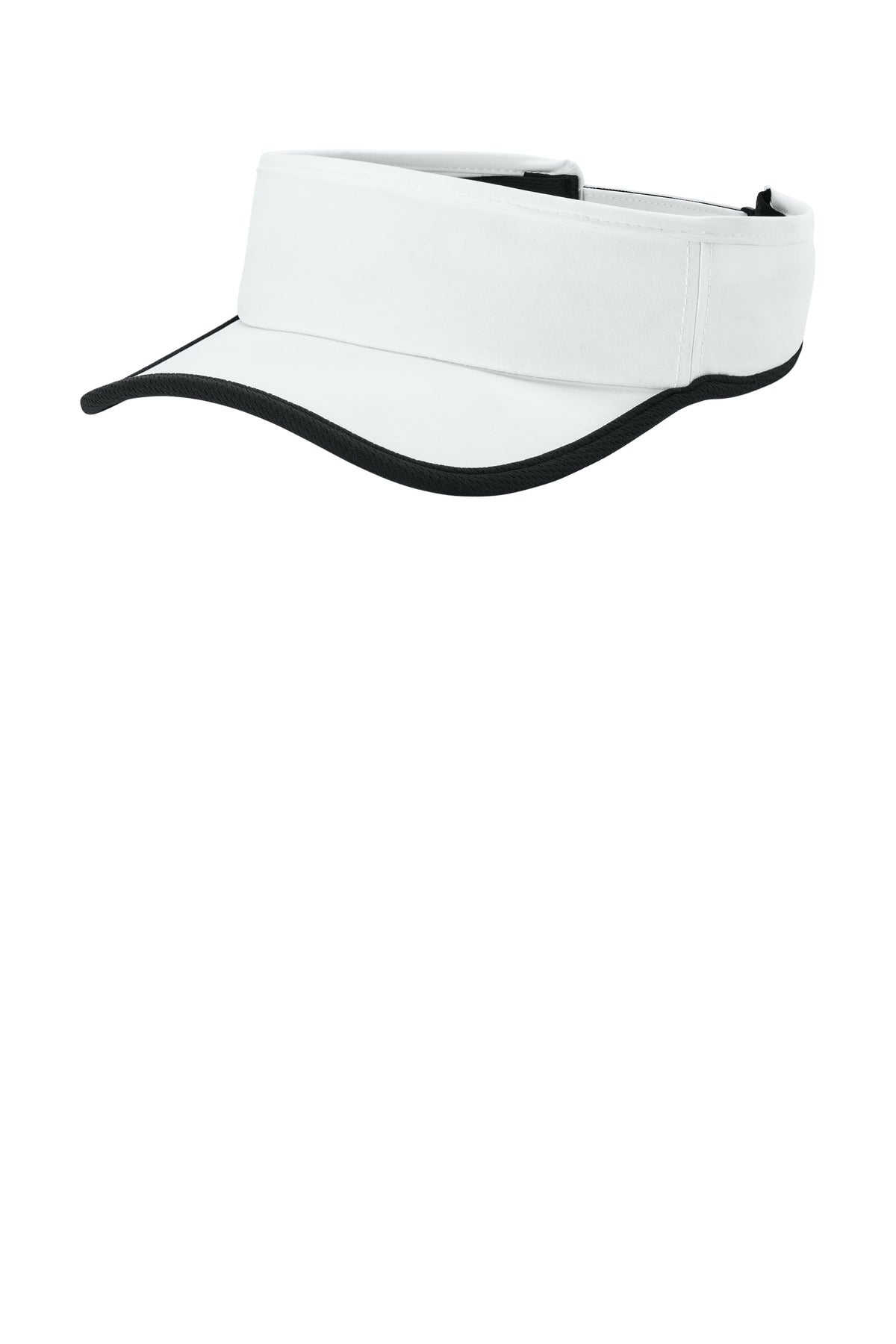 Custom White/ Black Repeat Visor STC57, personalized by SanCanDo Swag in Argyle, TX