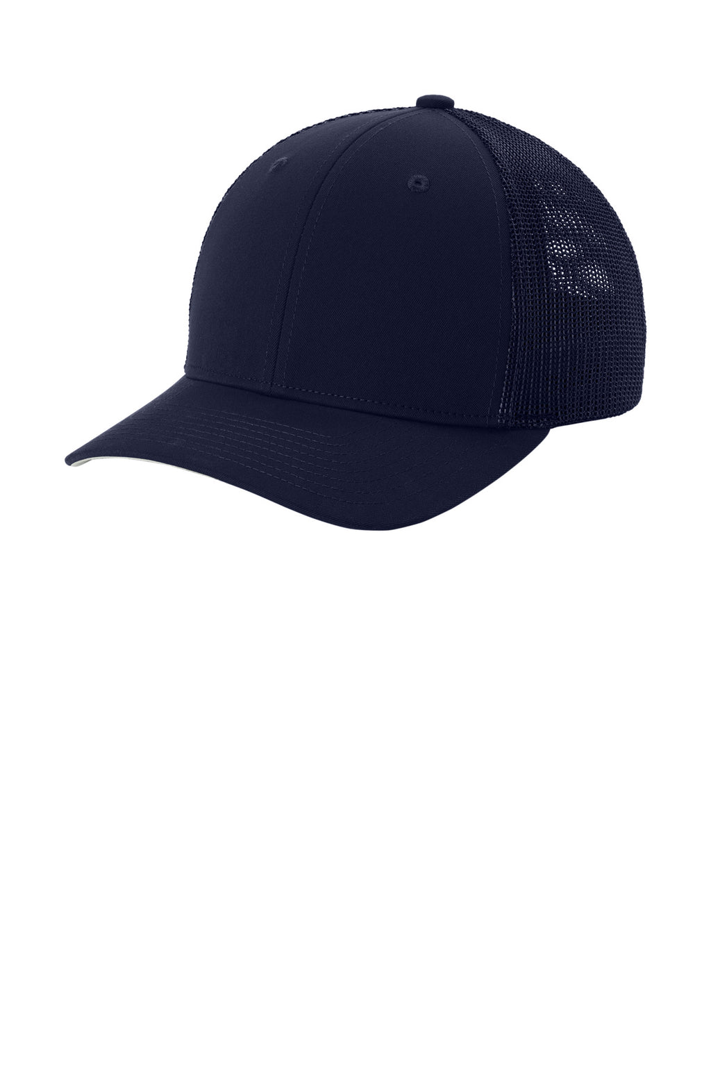 Custom True Navy/ True Navy Stretch-Tek Mesh Back Cap STC60, personalized by SanCanDo Swag in Argyle, TX