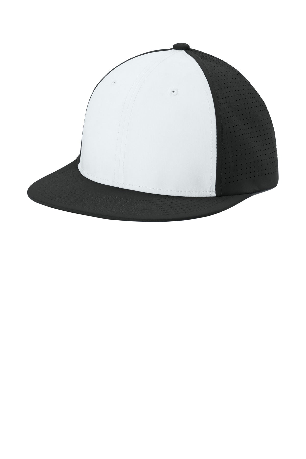 Custom White/ Black/ Black Pro-Cut Stretch-Tek Cap STC64, personalized by SanCanDo Swag in Argyle, TX