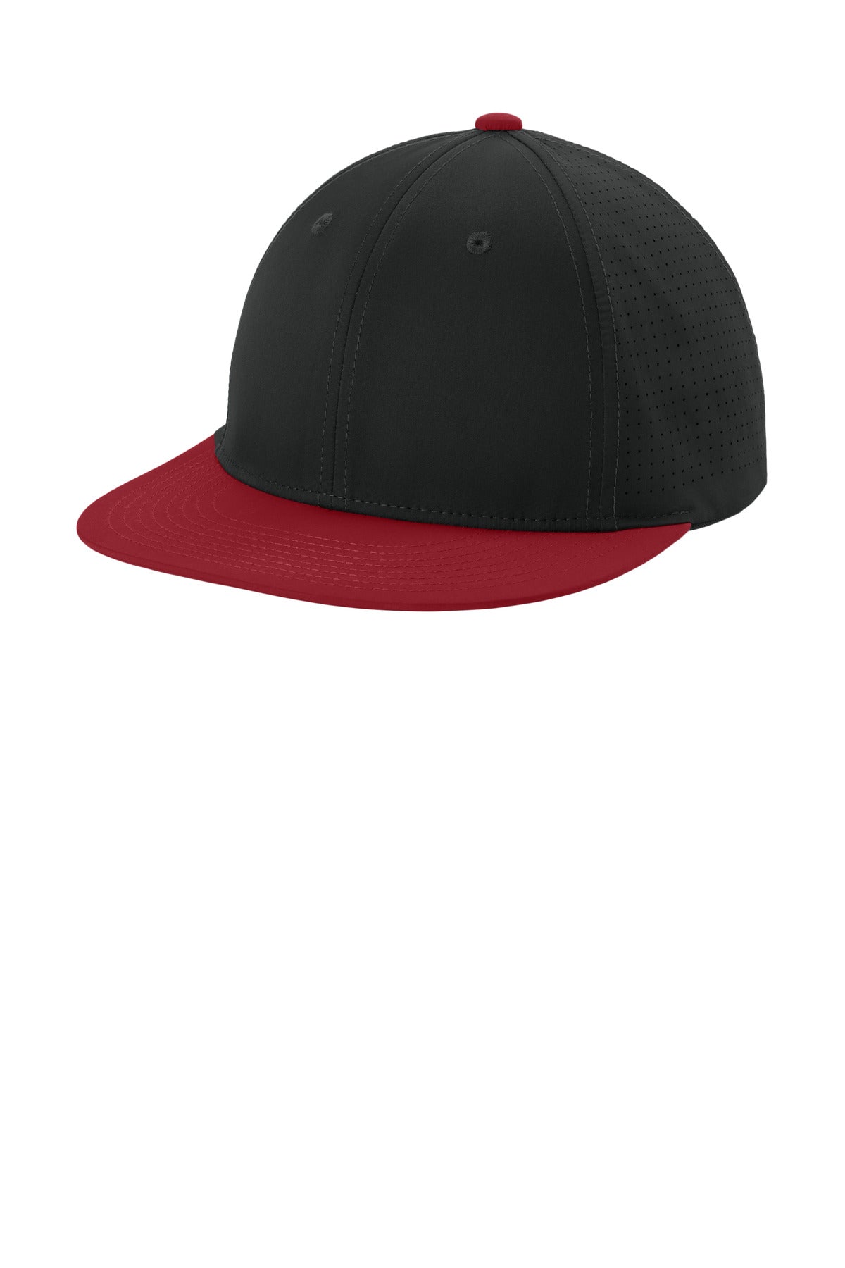 Custom Black/ Deep Red/ Black Pro-Cut Stretch-Tek Cap STC64, personalized by SanCanDo Swag in Argyle, TX