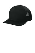 Custom Black/ Black Stretch-Tek 5-Panel Trucker Cap STC75, personalized by SanCanDo Swag in Argyle, TX
