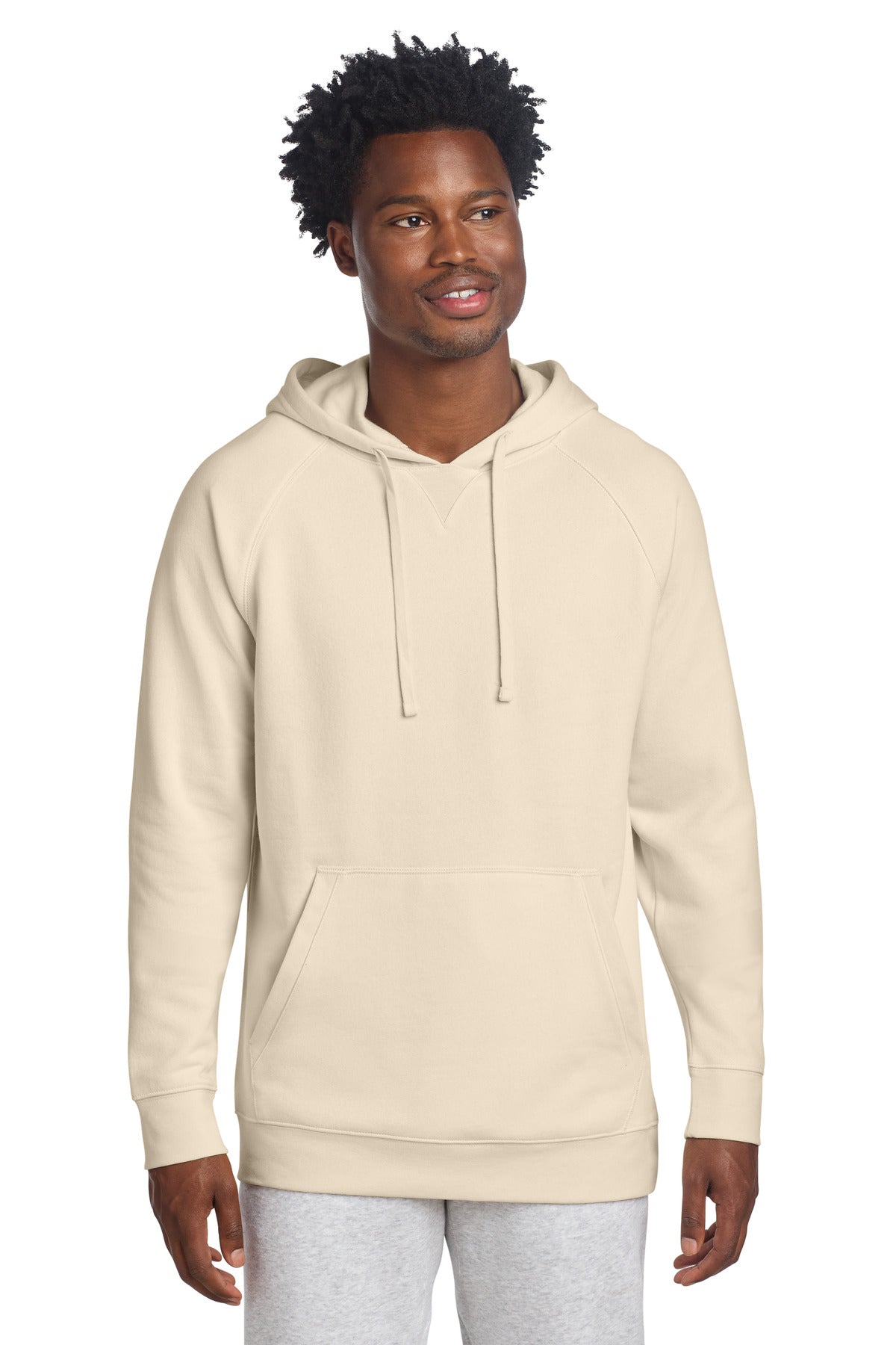 Custom Ecru Drive Fleece Pullover Hoodie STF200, personalized by SanCanDo Swag in Argyle, TX