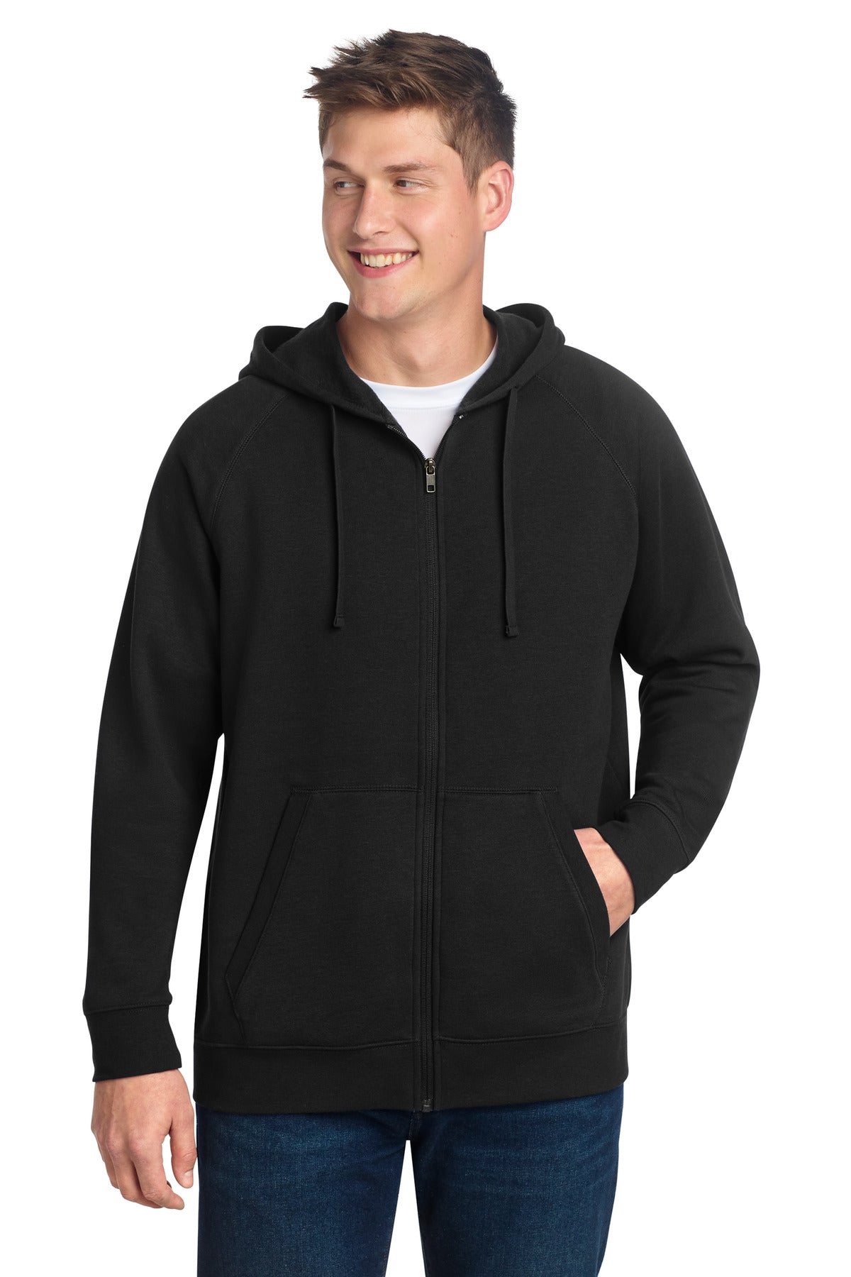 Custom Black Drive Fleece Hooded Full-Zip STF201, personalized by SanCanDo Swag in Argyle, TX