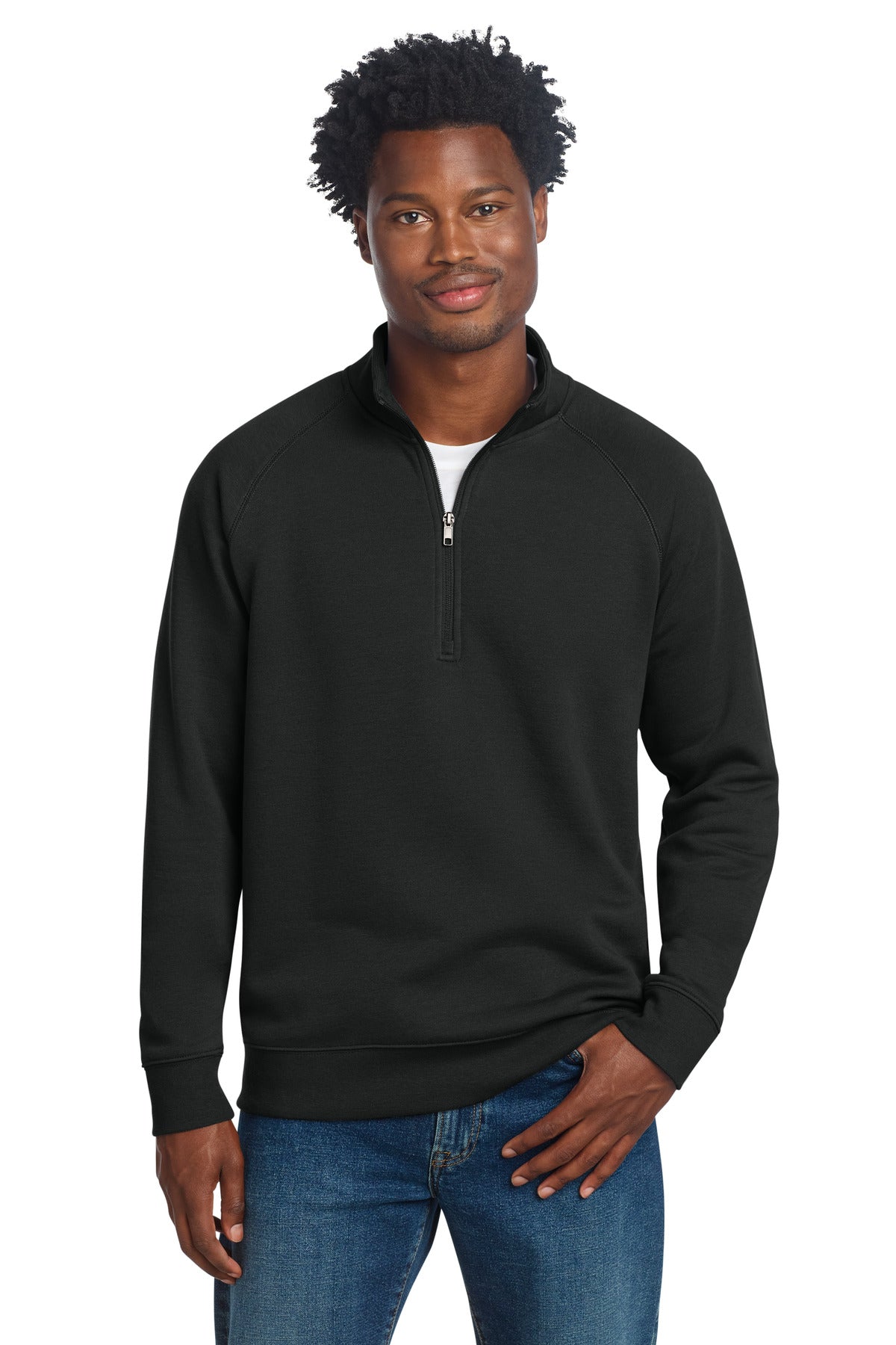 Custom Black Drive Fleece 1/4-Zip Pullover STF202, personalized by SanCanDo Swag in Argyle, TX