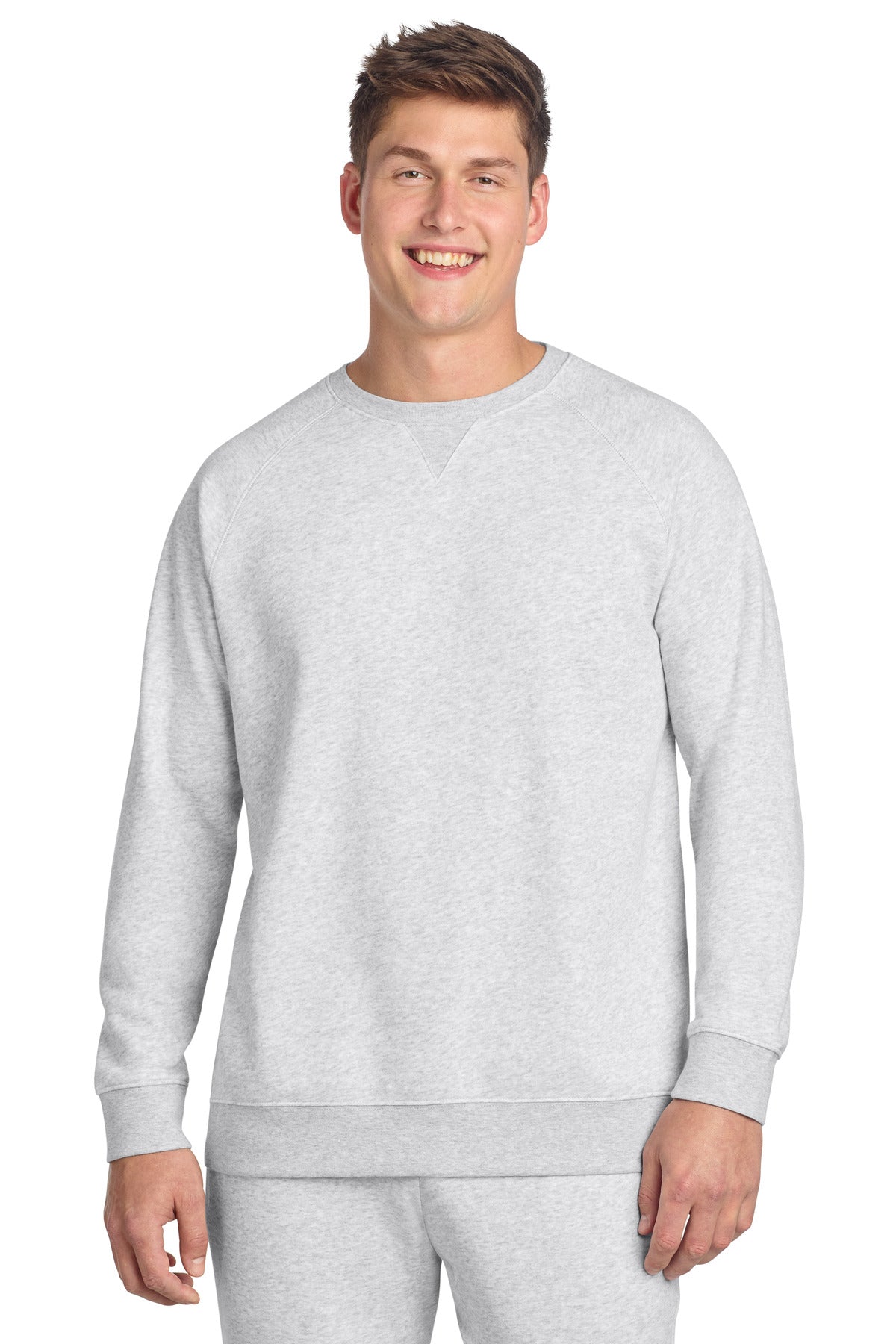 Custom Athletic Heather Drive Fleece Crewneck STF203, personalized by SanCanDo Swag in Argyle, TX