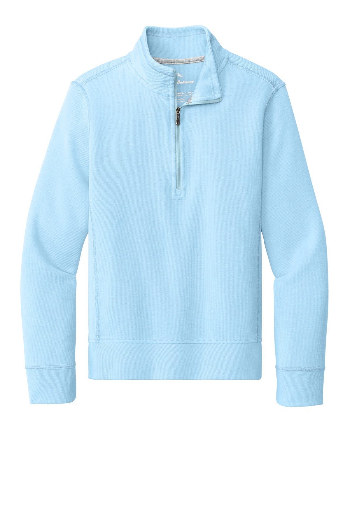 Custom Light Sky Blue Women's Coconut Bay 1/2-Zip SW222350TB, personalized by SanCanDo Swag in Argyle, TX