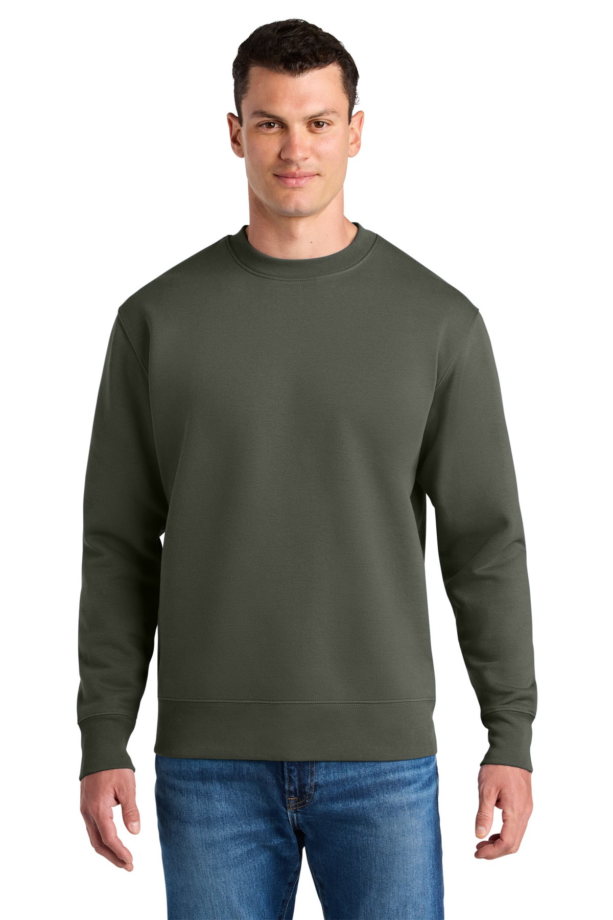 Custom Khaki Green Unisex Changer 2.0 Crewneck SXU004, personalized by SanCanDo Swag in Argyle, TX