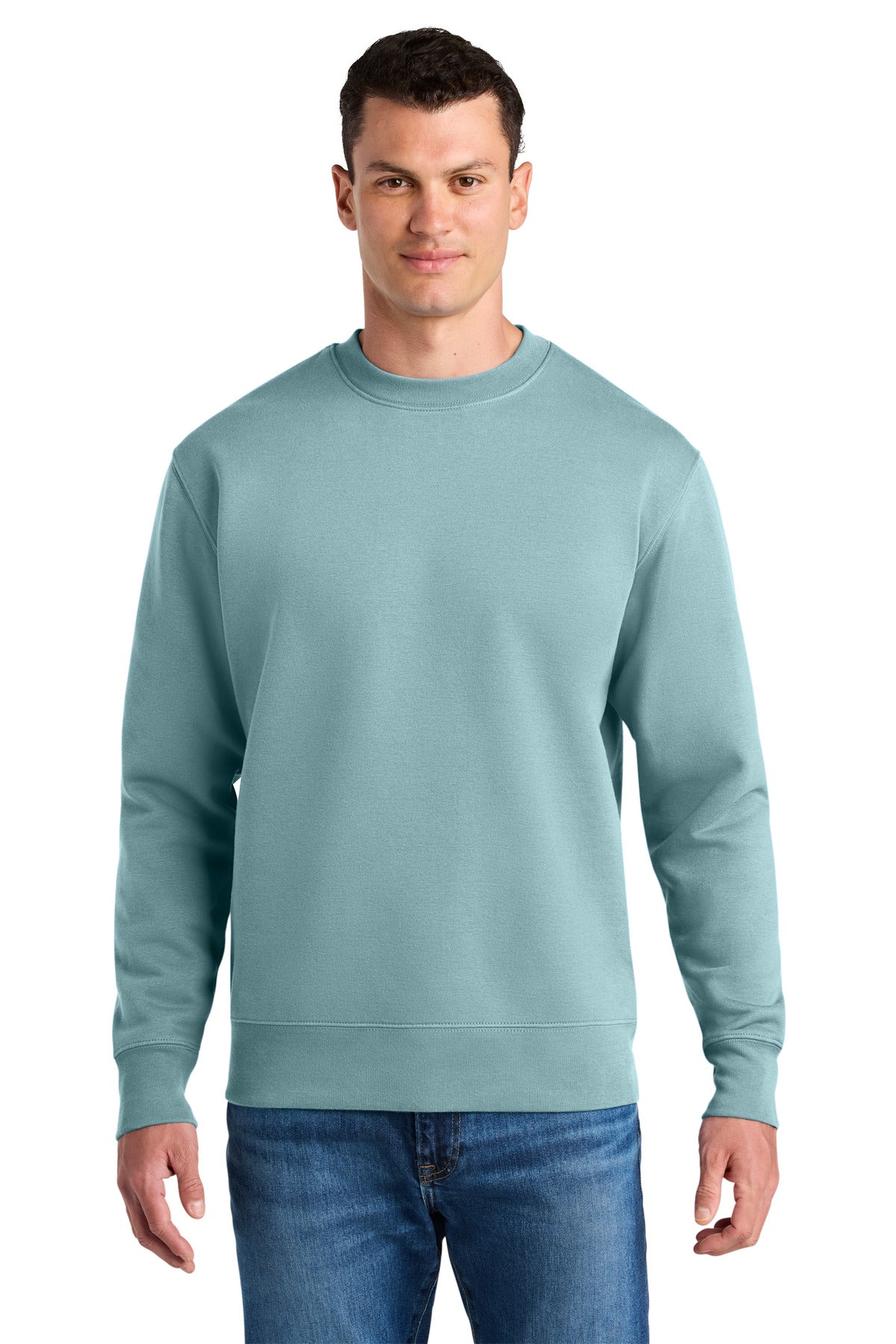 Custom Pebble Blue Unisex Changer 2.0 Crewneck SXU004, personalized by SanCanDo Swag in Argyle, TX