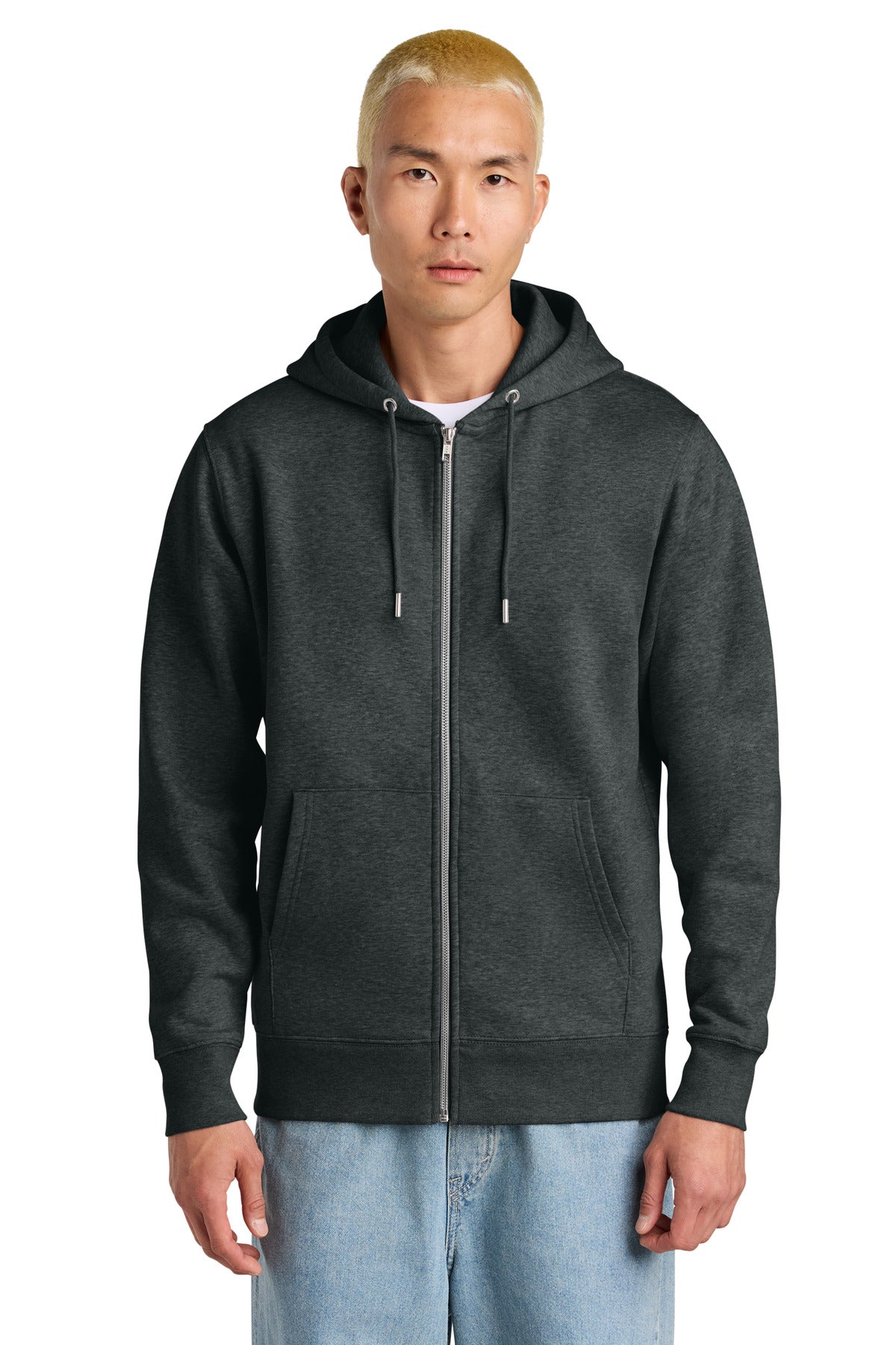 Custom Dark Heather Grey Unisex Cultivator 2.0 Full-Zip Hoodie SXU005, personalized by SanCanDo Swag in Argyle, TX