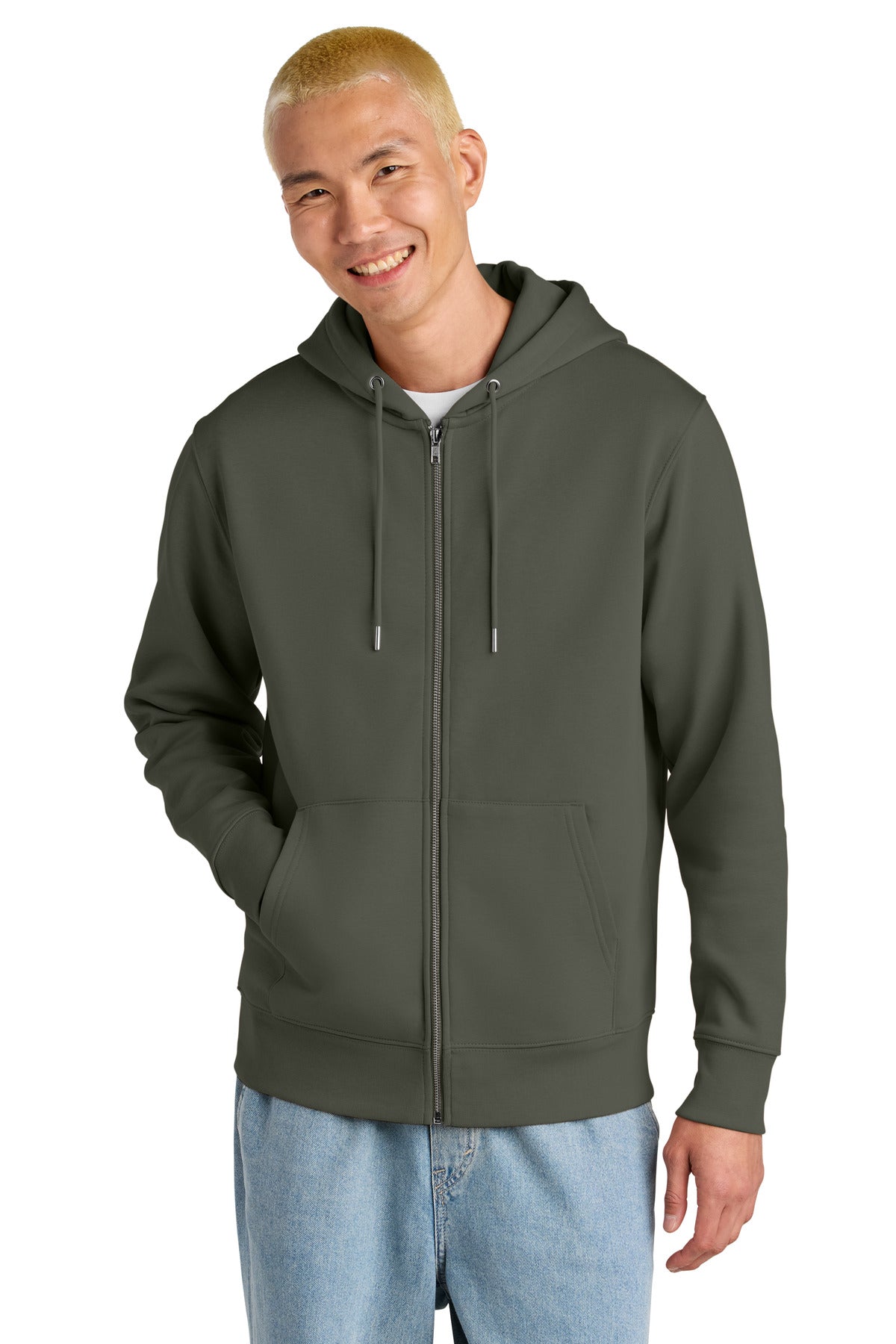 Custom Khaki Green Unisex Cultivator 2.0 Full-Zip Hoodie SXU005, personalized by SanCanDo Swag in Argyle, TX