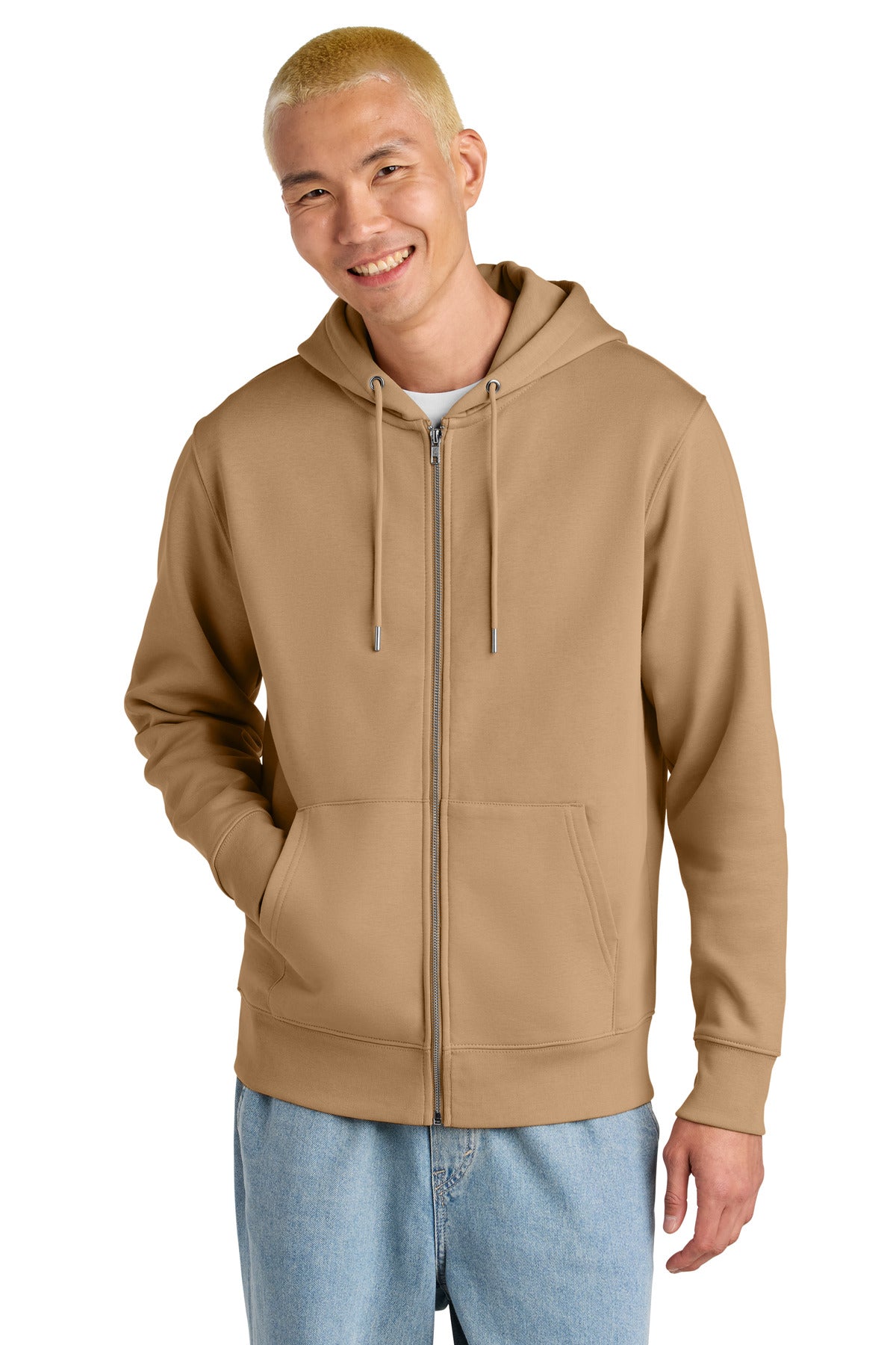 Custom Latte Unisex Cultivator 2.0 Full-Zip Hoodie SXU005, personalized by SanCanDo Swag in Argyle, TX