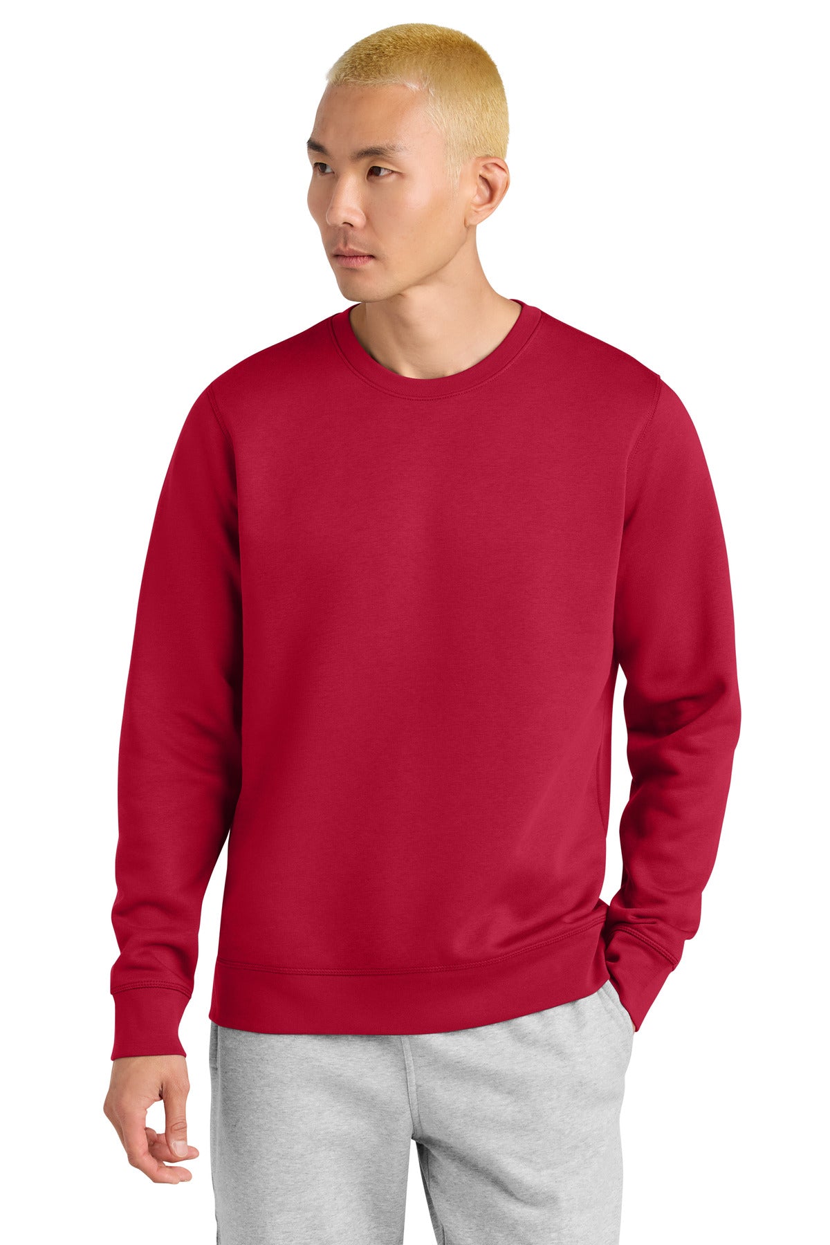 Custom Red Unisex Roller Crewneck SXU010, personalized by SanCanDo Swag in Argyle, TX