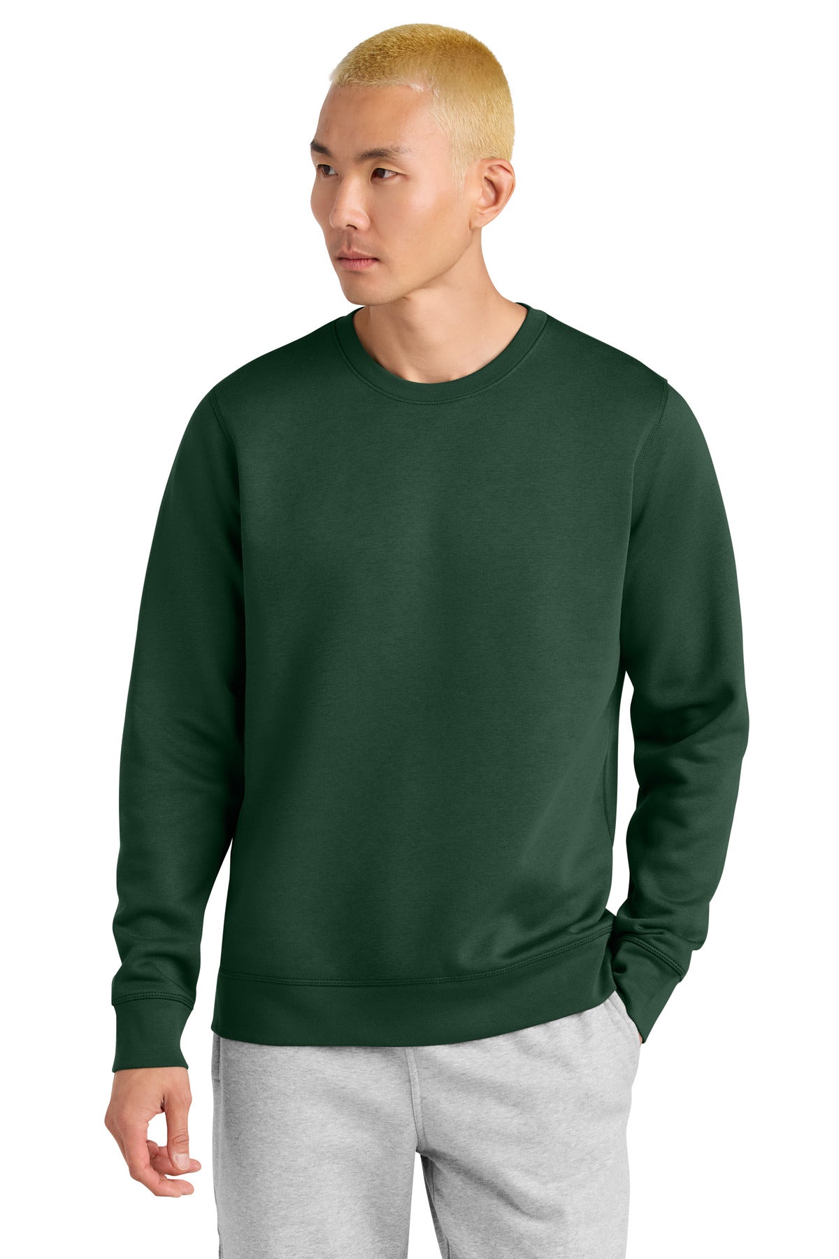 Custom Bottle Green Unisex Roller Crewneck SXU010, personalized by SanCanDo Swag in Argyle, TX