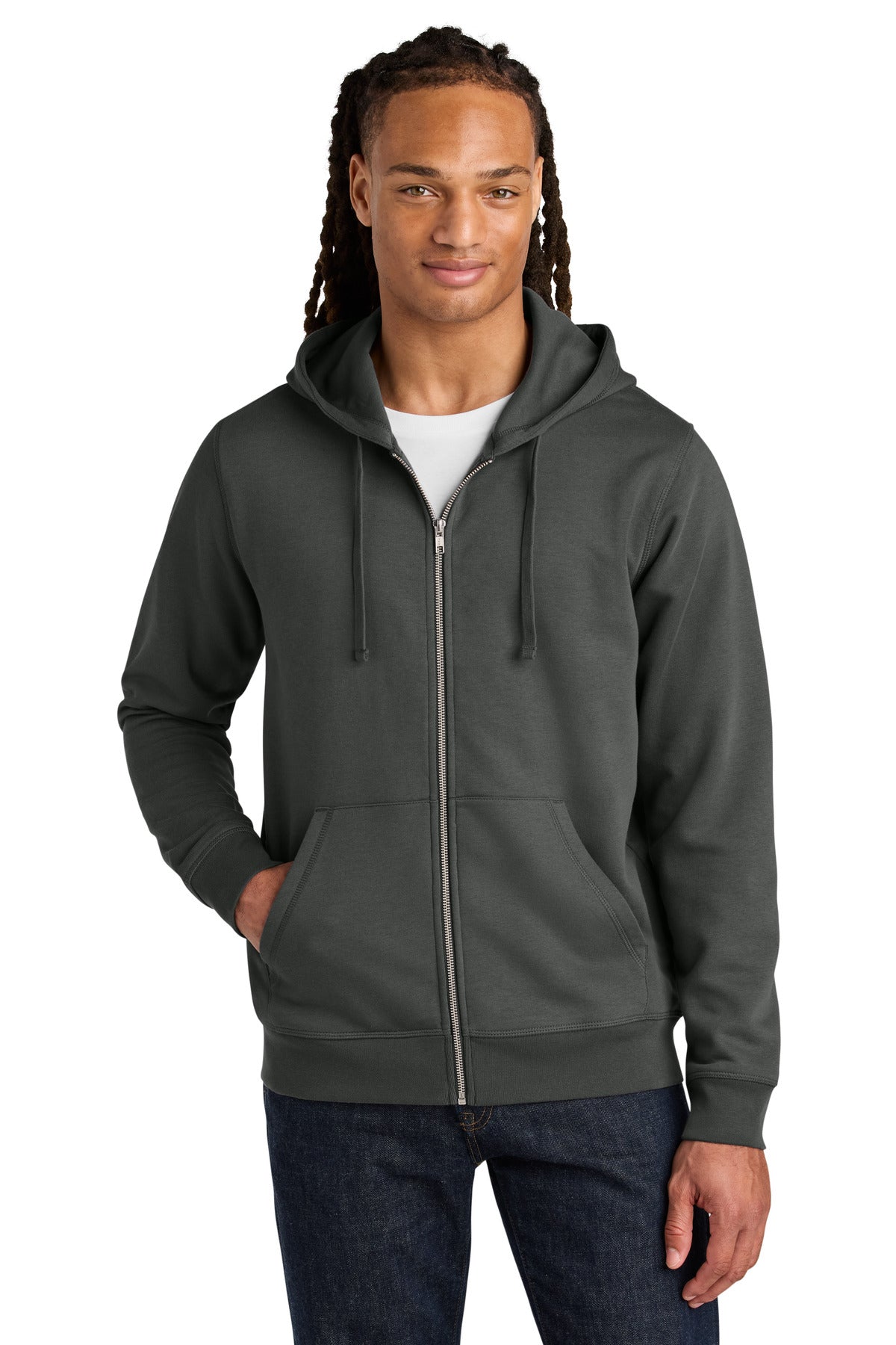 Custom Anthracite Unisex Mixer Full-Zip Hoodie SXU011, personalized by SanCanDo Swag in Argyle, TX