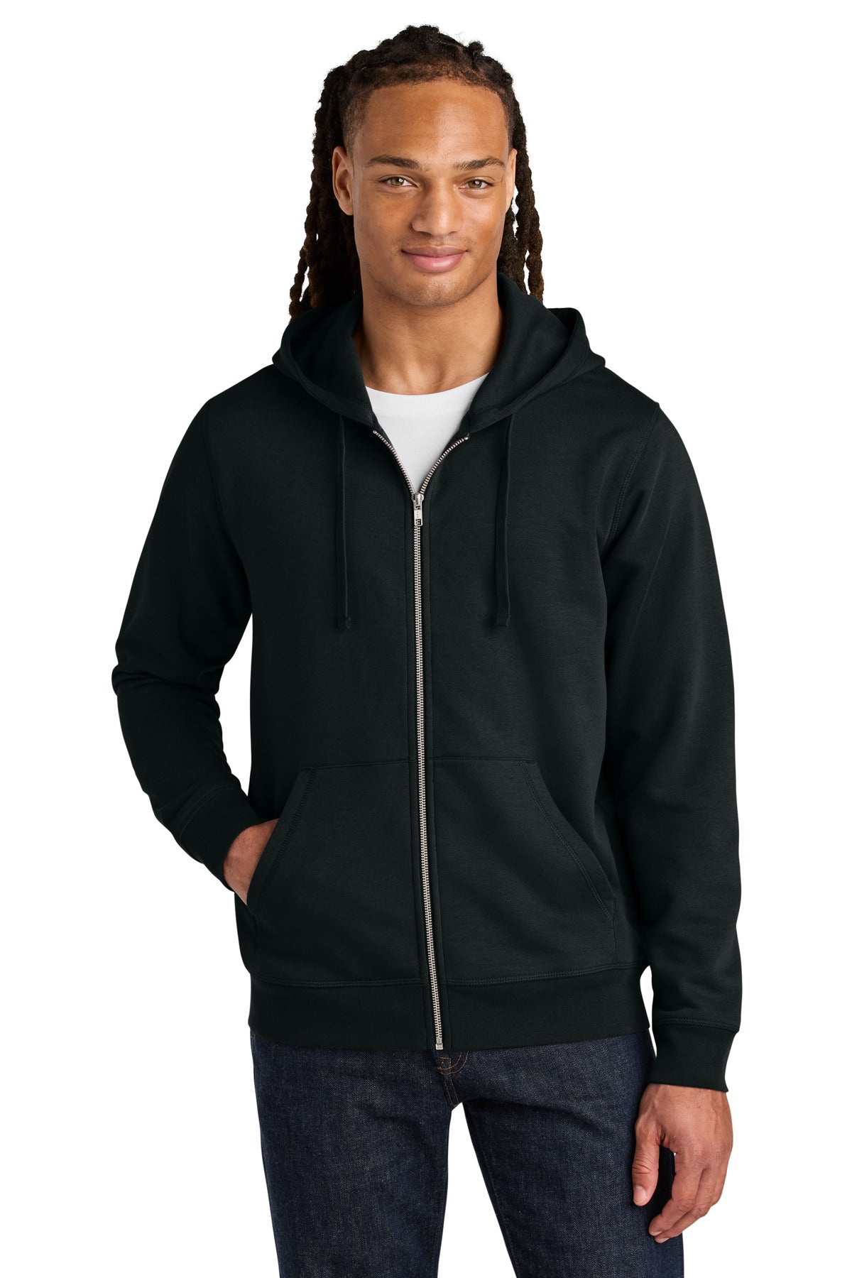 Custom Black Unisex Mixer Full-Zip Hoodie SXU011, personalized by SanCanDo Swag in Argyle, TX